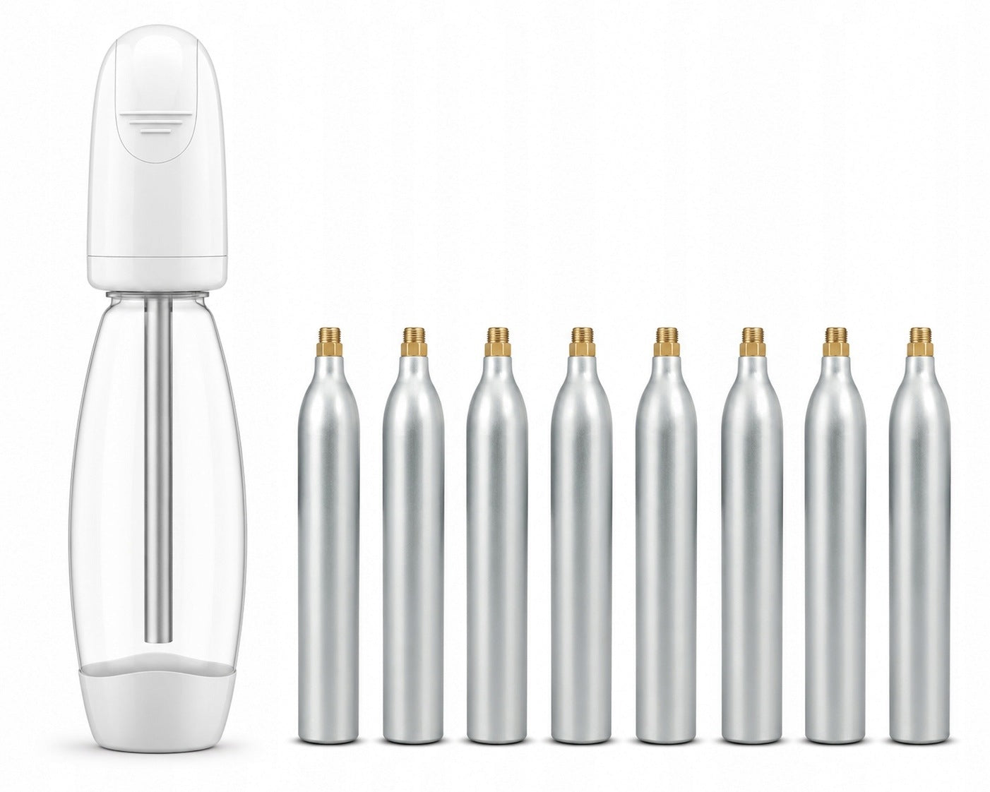 Carbonated Water Saturator Portable + Cartridges 8pcs SUDABA Soda Stream Packaging status original