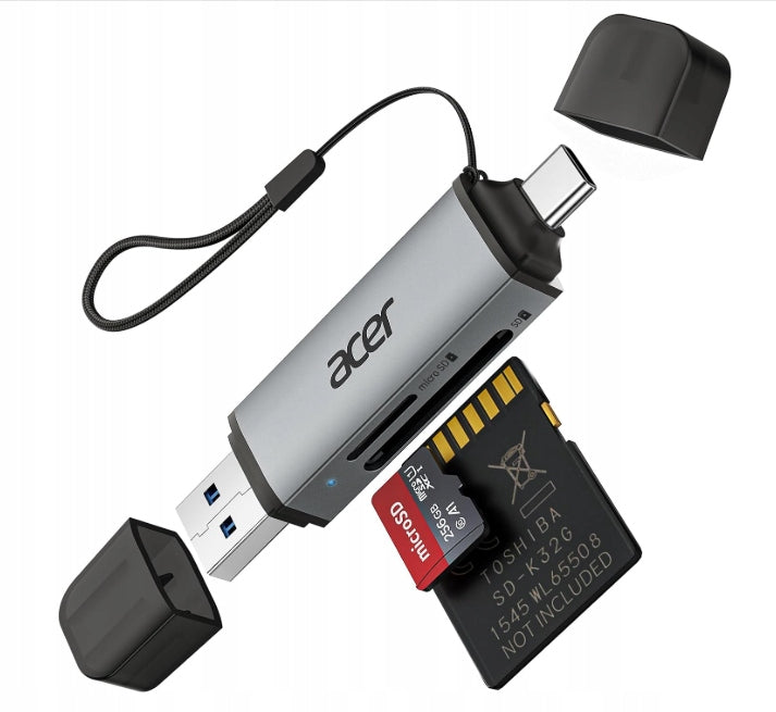 Card reader SD/microSD adapter Acer USB-C USB 3.0 5Gb/s 2 PC cards Mac