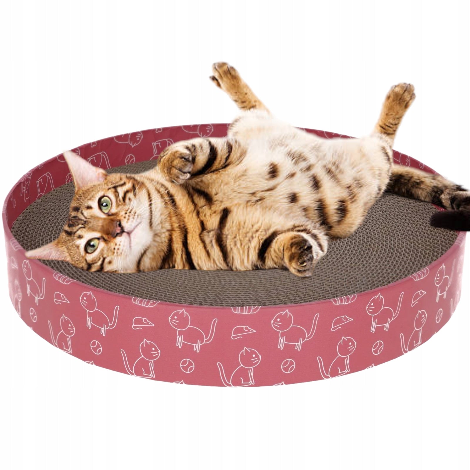 Cardboard Scratcher Cat Bed Round 34x34x5,5cm Manufacturer code 4018653282069