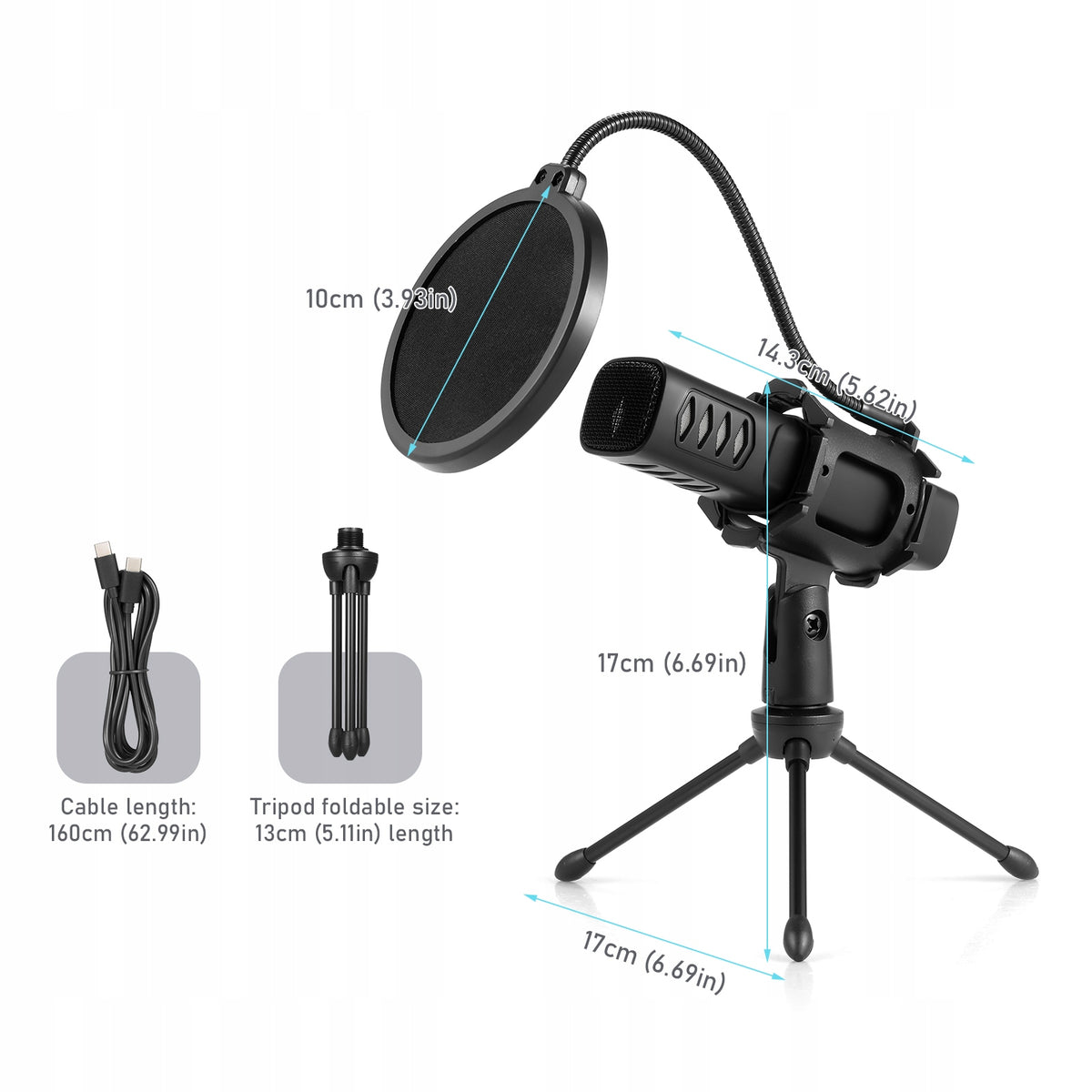 Cardio Microphone USB MIC Cardioid with Stand Pop AH Stand Manufacturer code AG250730005881