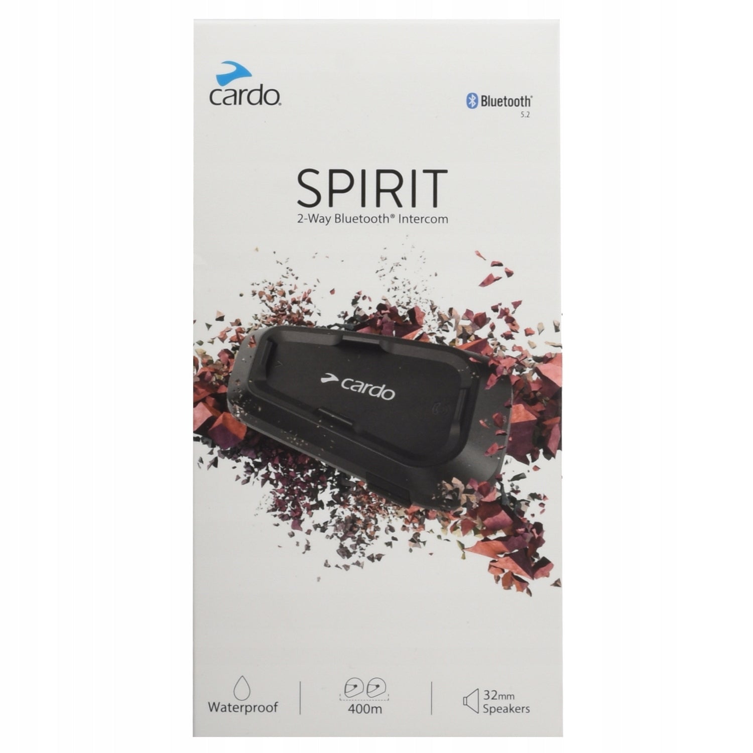 Cardo Spirit SPRT0001 MOTORCYCLE INTERCOM 1 BLUETOOTH HELMET Manufacturer Cardo