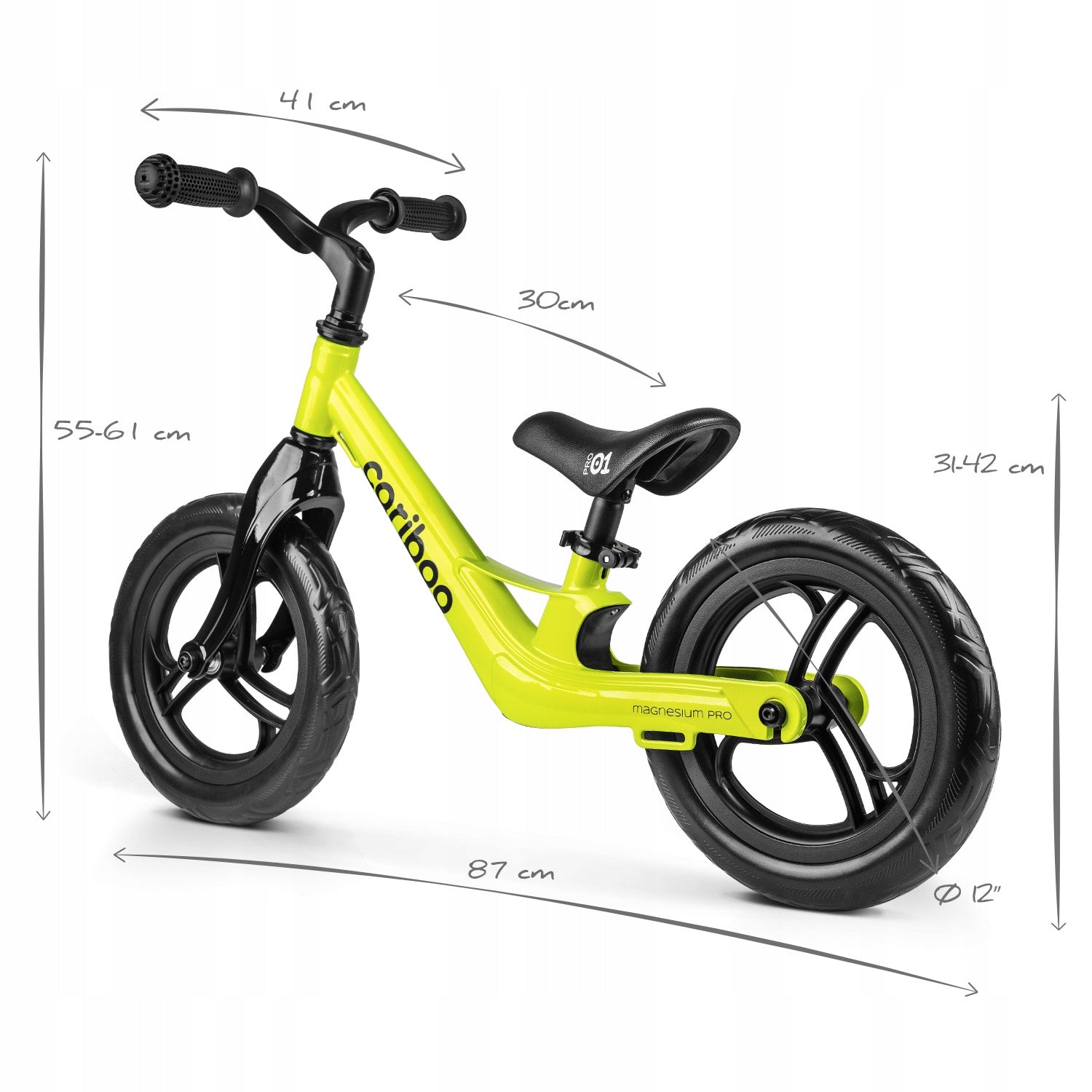 Cariboo Magnesium Pro balance bike (lime) Manufacturer code CA-MP-L