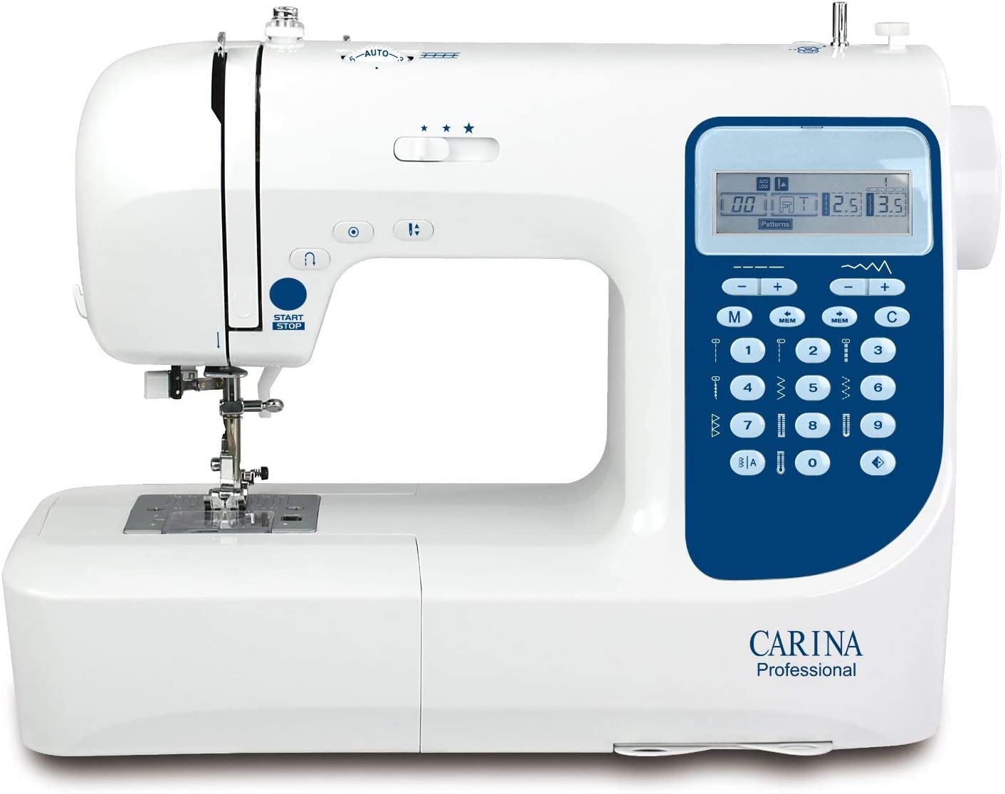 Carina Professional Sewing Machine White 42x20x30cm 206 stitches Material synthetic material