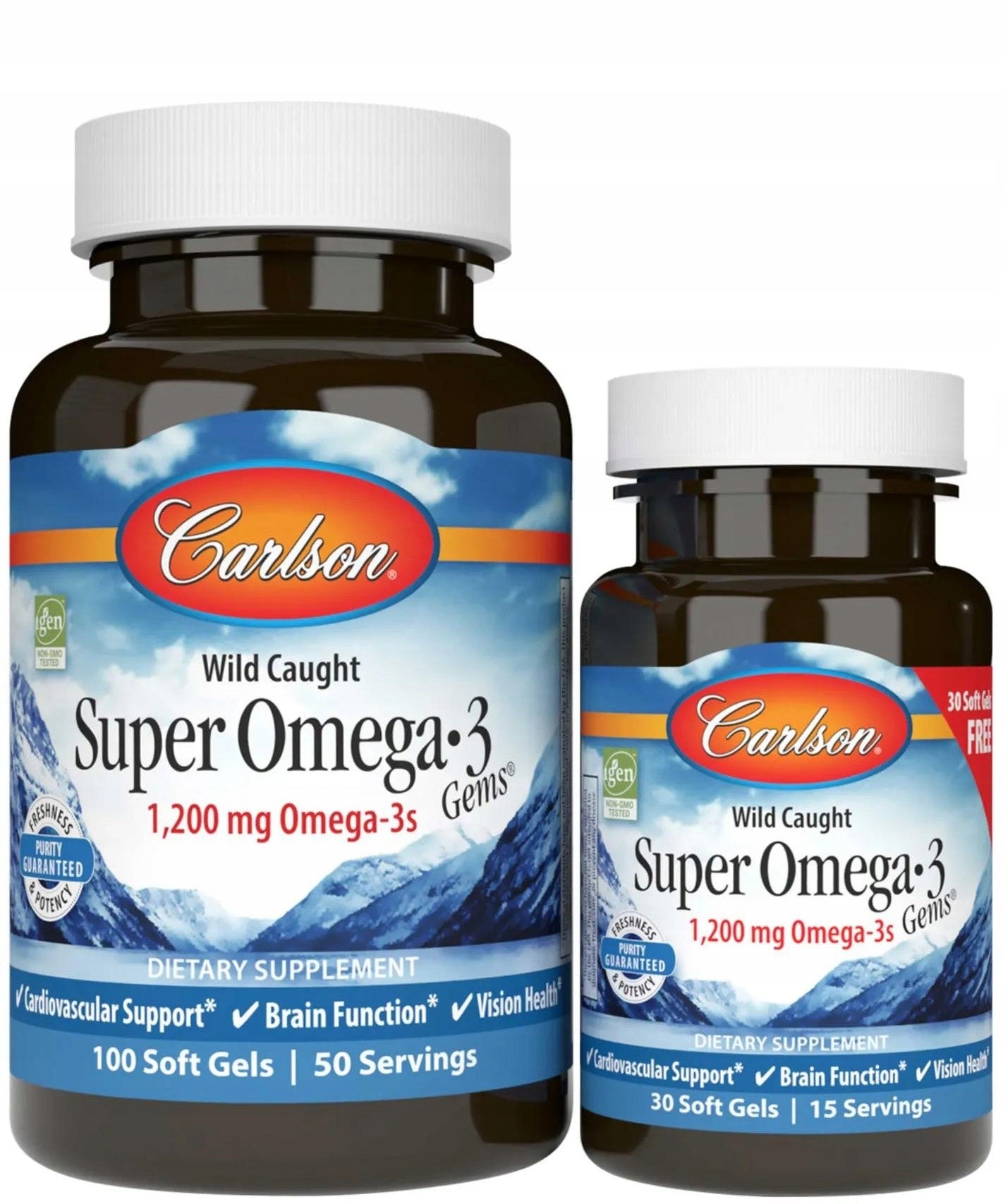 Carlson Super Omega-3 Gems EPA DHA 1200 mg 130 softgels