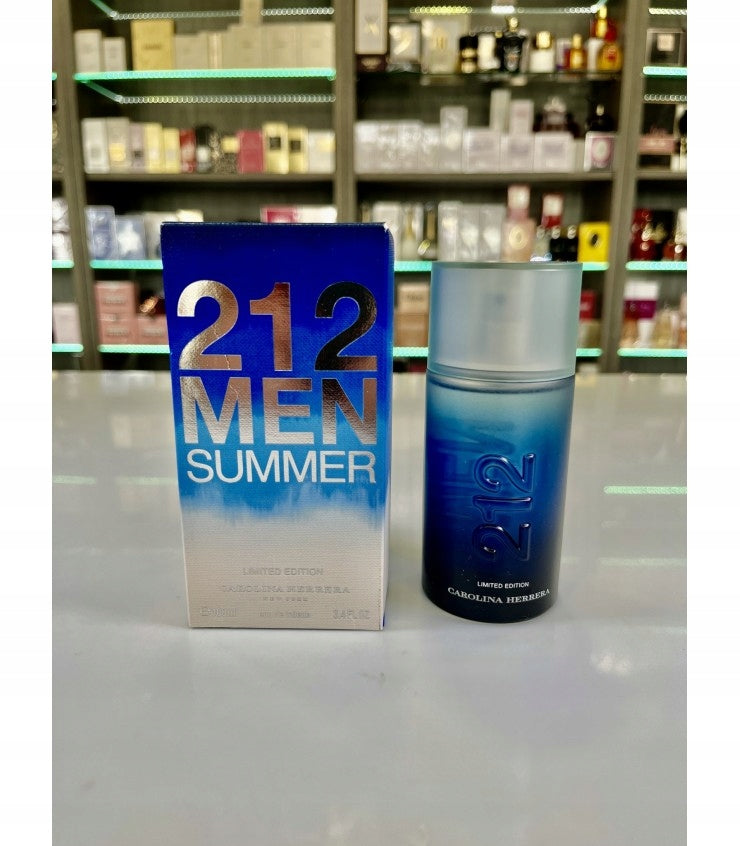 Carolina Herrera 212 Men Summer EDT 100ml Eau De Toilette Unique Men Brand Carolina Herrera
