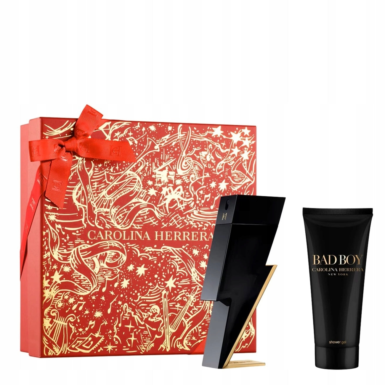 Carolina Herrera Bad Boy Men's Set: Eau De Toilette 100ml + Gel pod