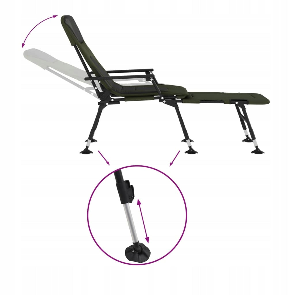 Carp Chair Fishing FISHING CHAIR with FOOTREST Carp Bed Packaging status original