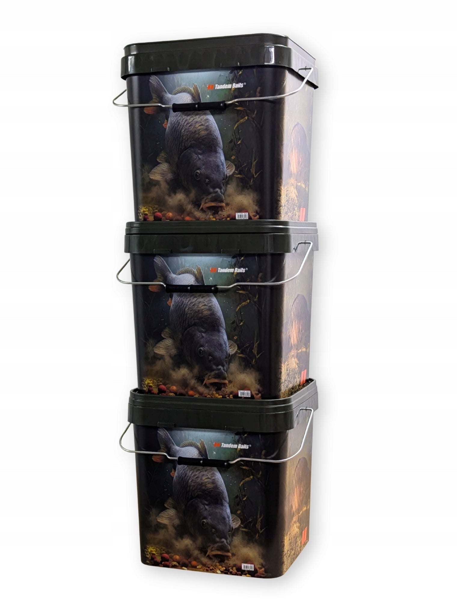 Carp Fishing Bucket Set Bucket For Bait 17 L - 3 Pcs Model 17 L – 3 szt.