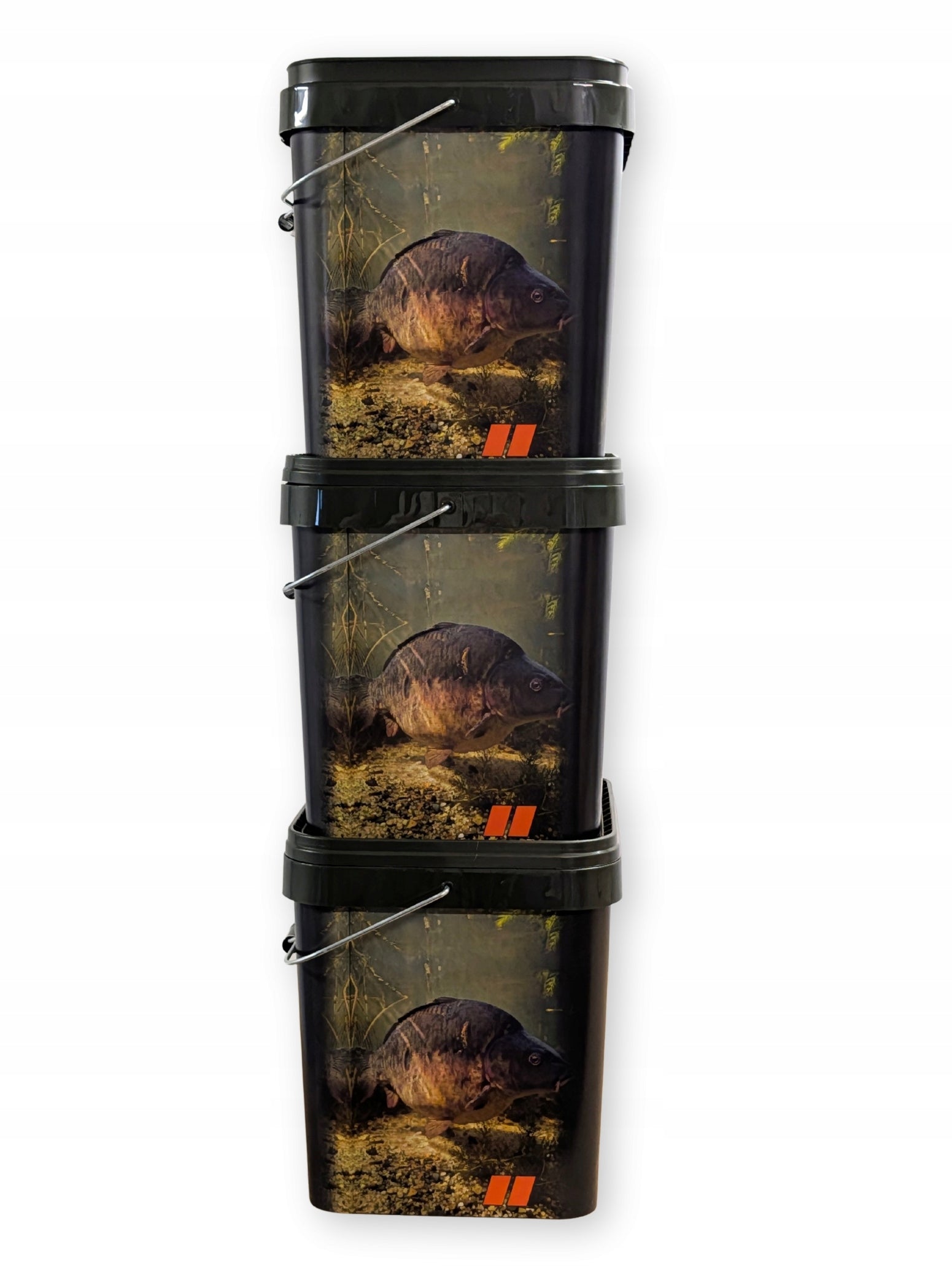 Carp Fishing Bucket Set Bucket For Bait 17 L - 3 Pcs Packaging status original