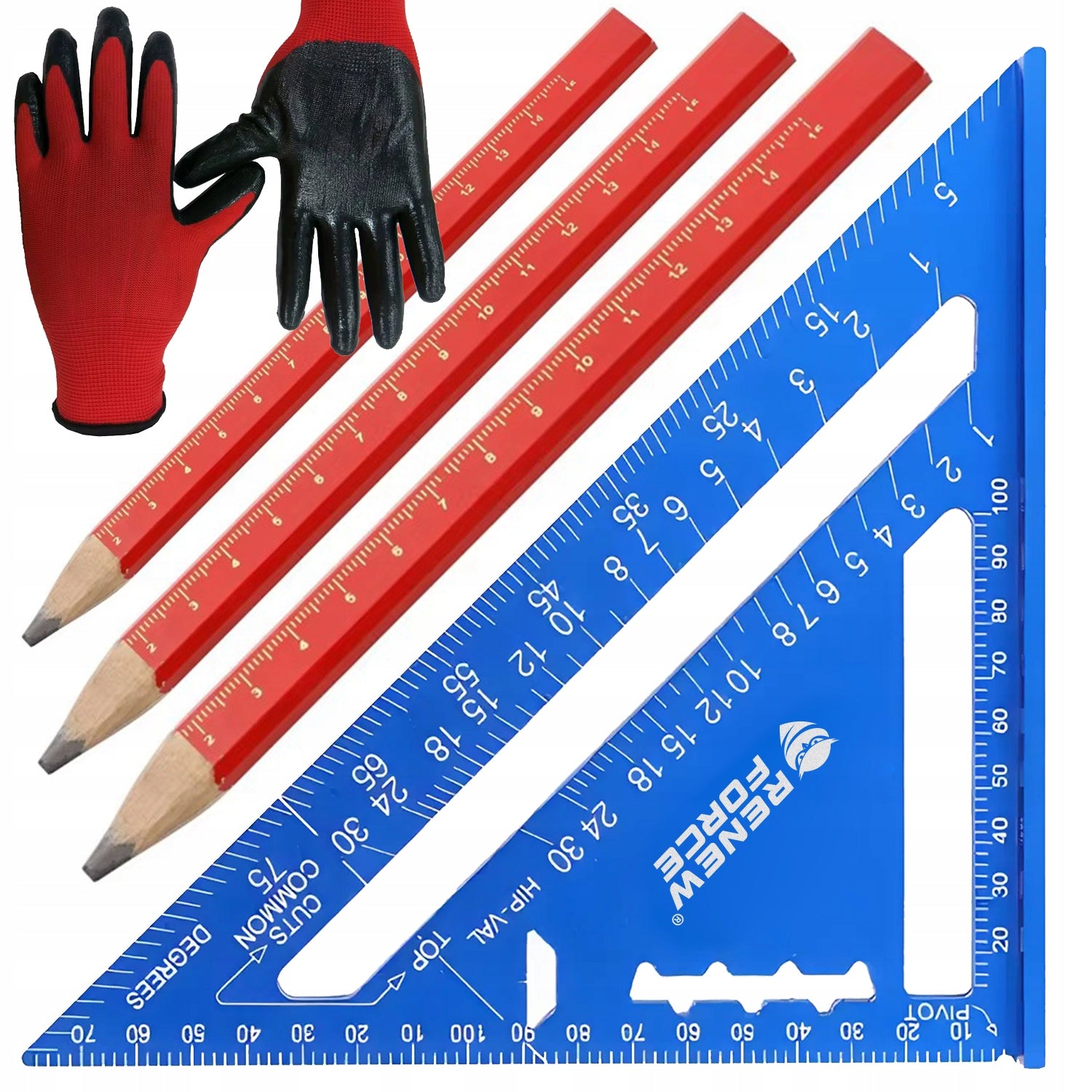 Carpentry Angle 180mm 18X18 WITH FOOT Aluminum Carpentry Construction