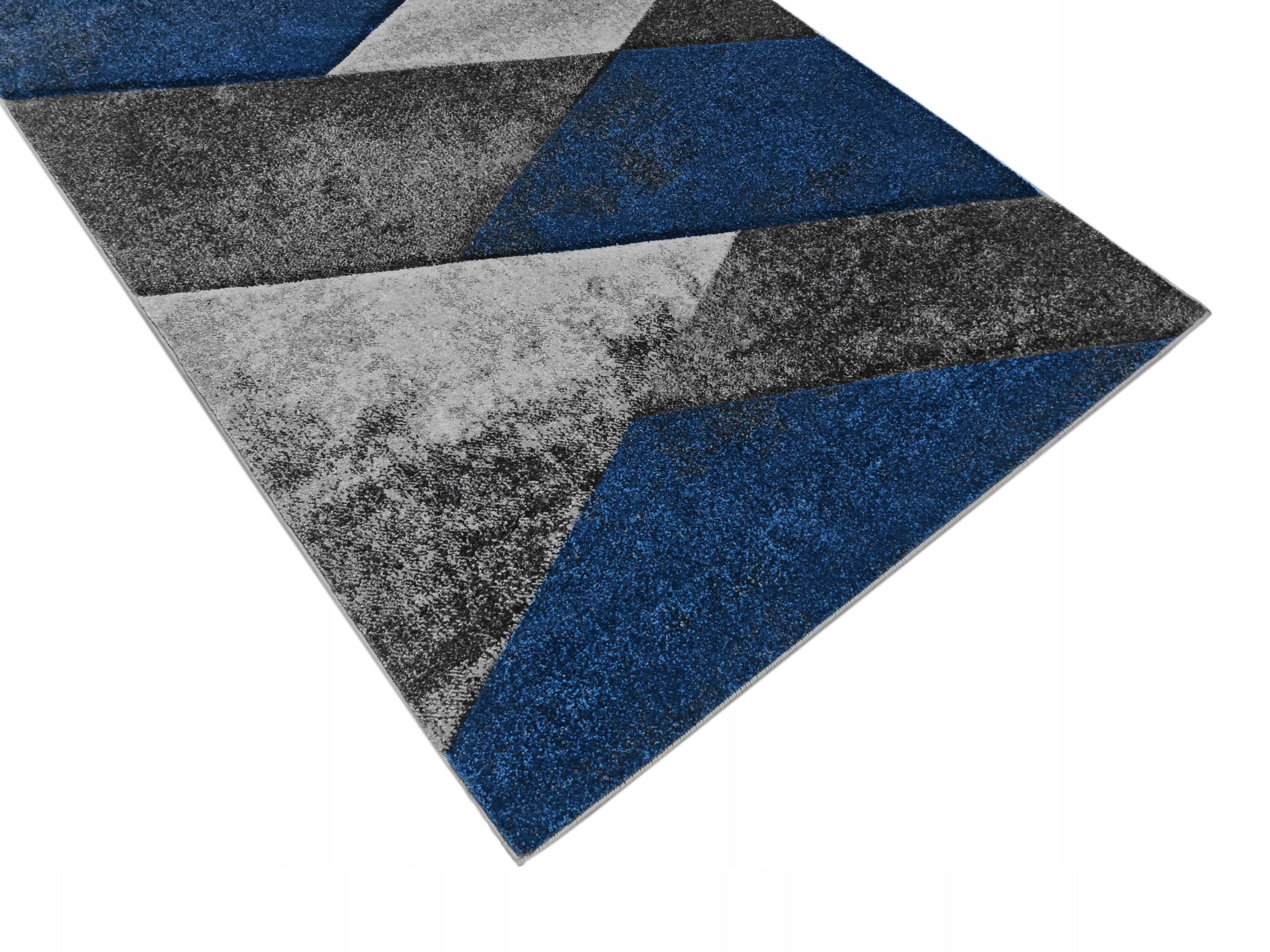 Carpet 100x150 GREY NAVY BLUE MODERN GEOMETRIC FOR LIVING ROOM Manufacturer code Dywan nowoczesny do salonu szary granatowy