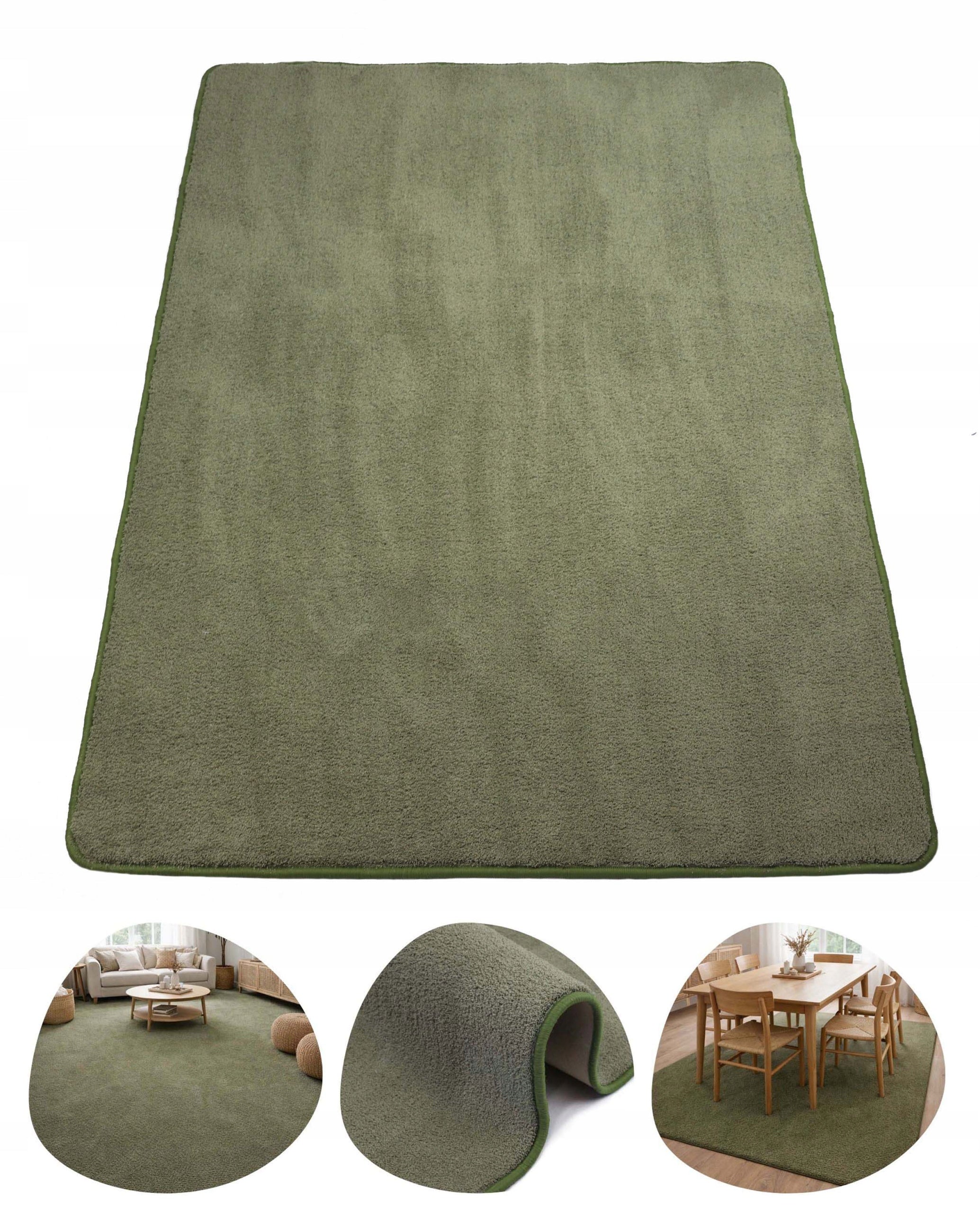 Carpet 100x150 Soft Plush in "Fashionable shade - Sage Green"
