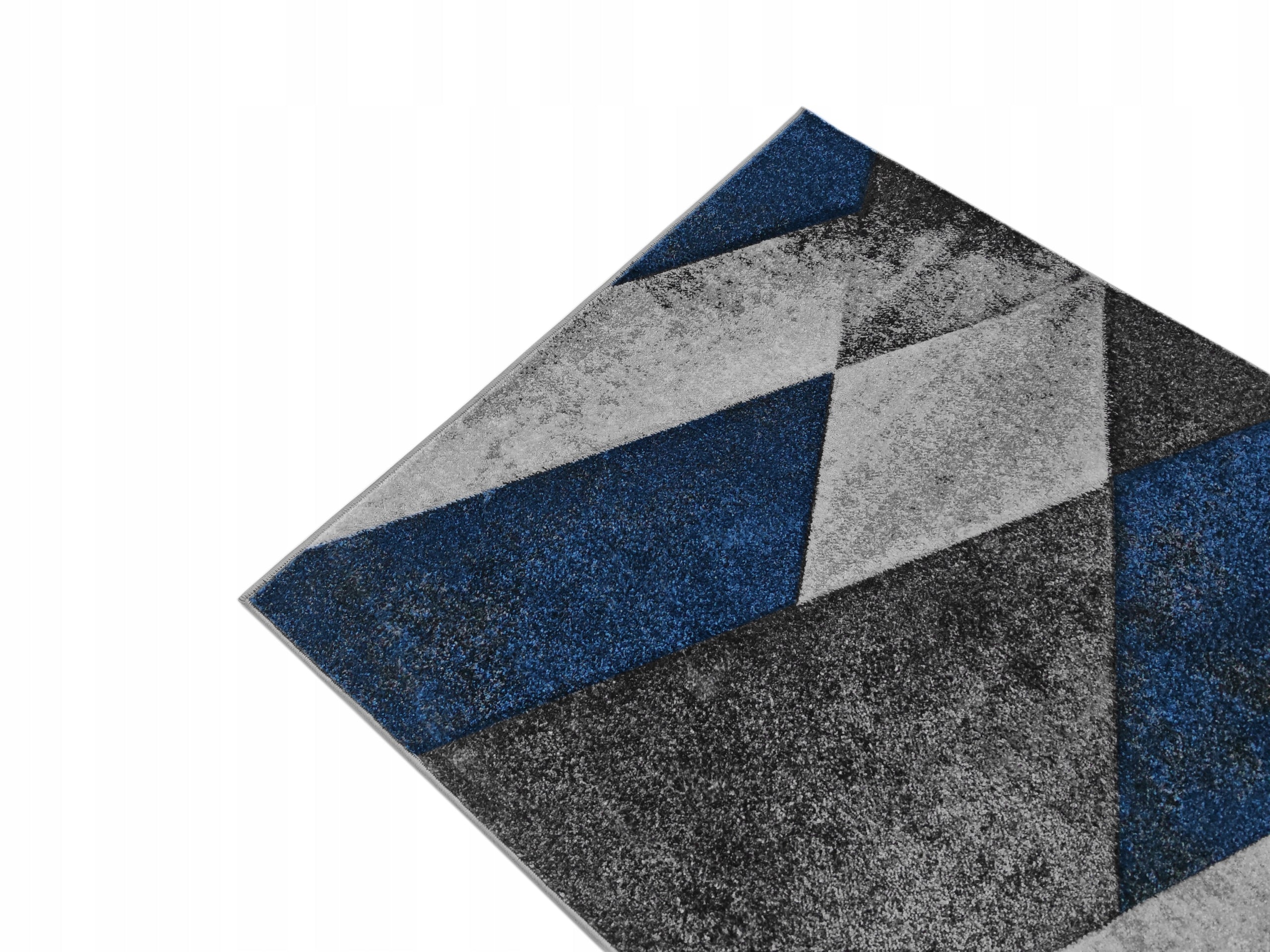 Carpet 120x170 GREY NAVY BLUE MODERN GEOMETRIC FOR LIVING ROOM Brand Rugo