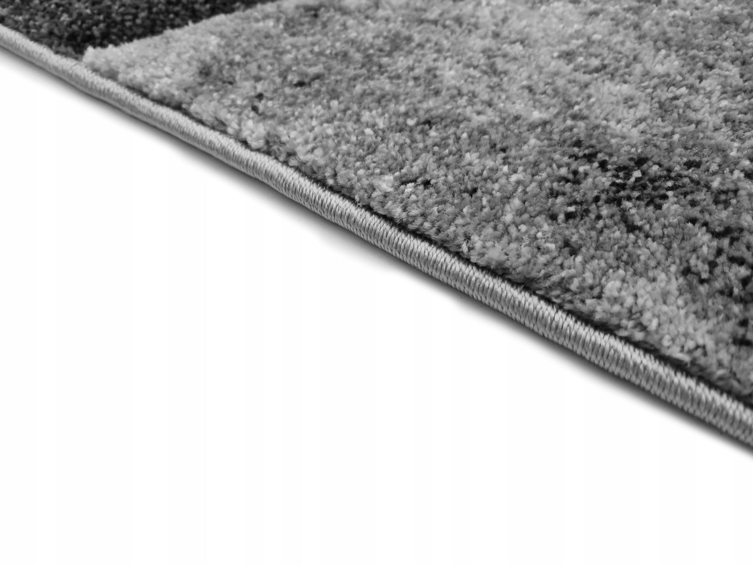Carpet 120x170 GREY NAVY BLUE MODERN GEOMETRIC FOR LIVING ROOM Length 180 cm
