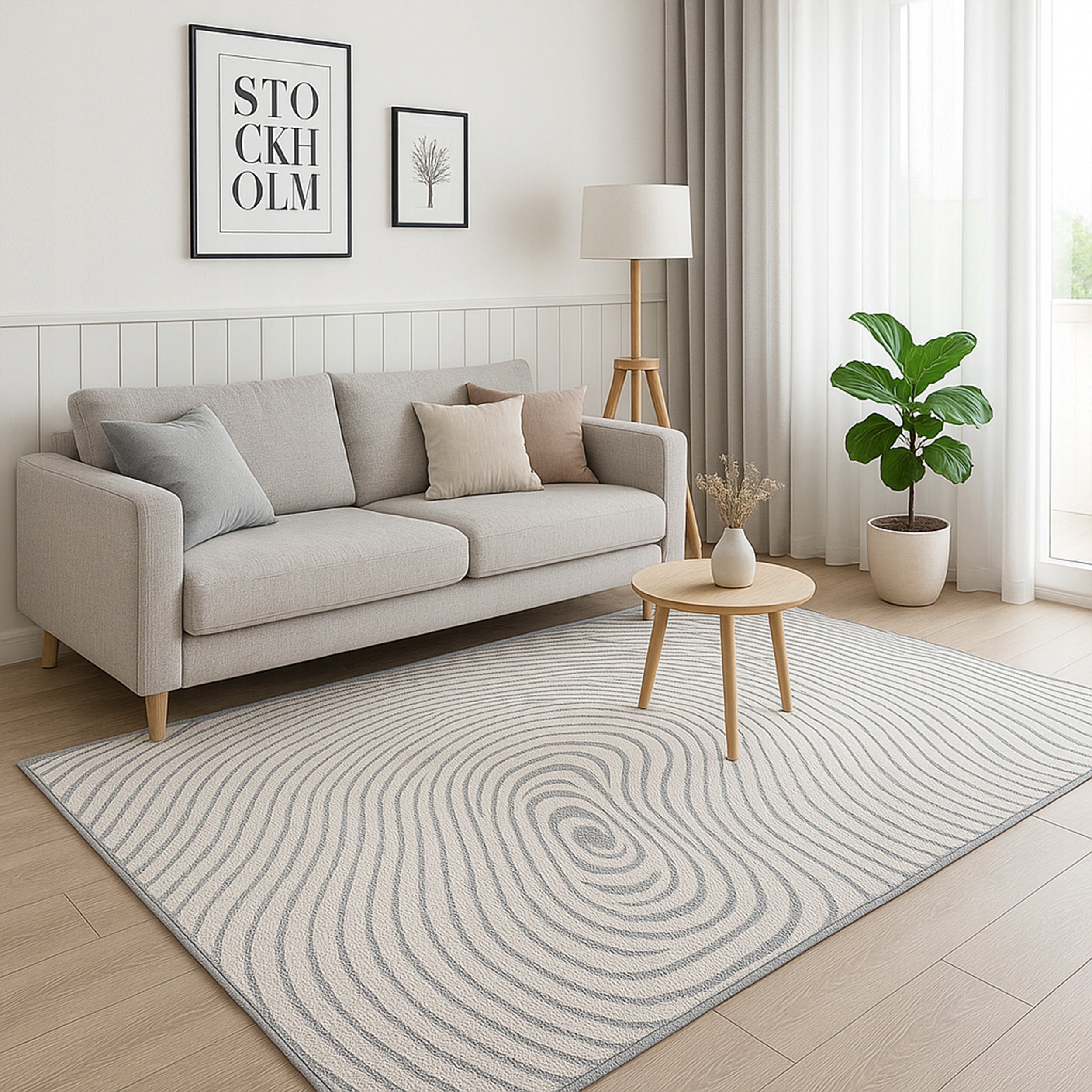 Carpet 160x230 for living room loop large japandi modern heavy thick POLO Packaging status original
