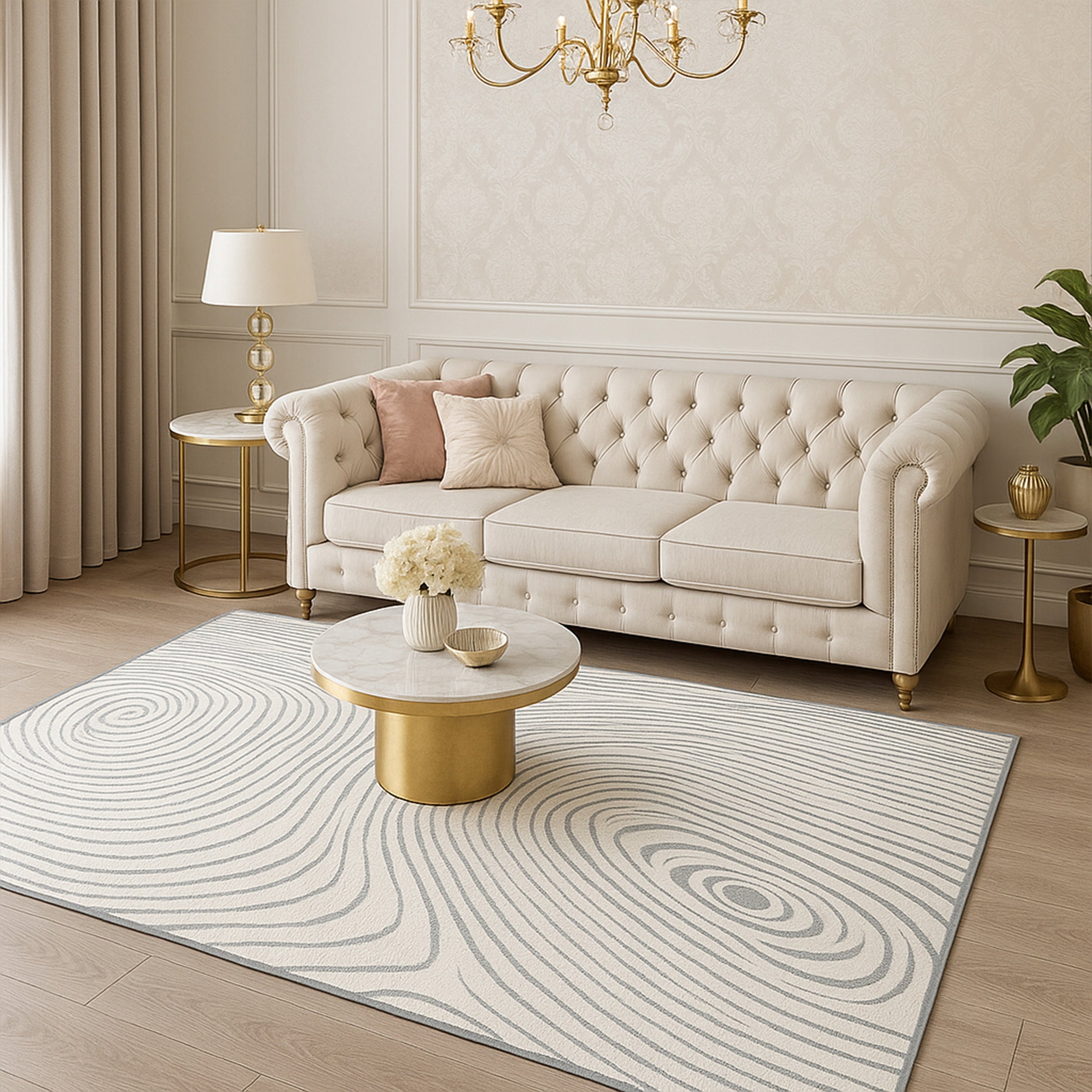 Carpet 160x230 for living room loop large japandi modern heavy thick POLO Shape rectangular