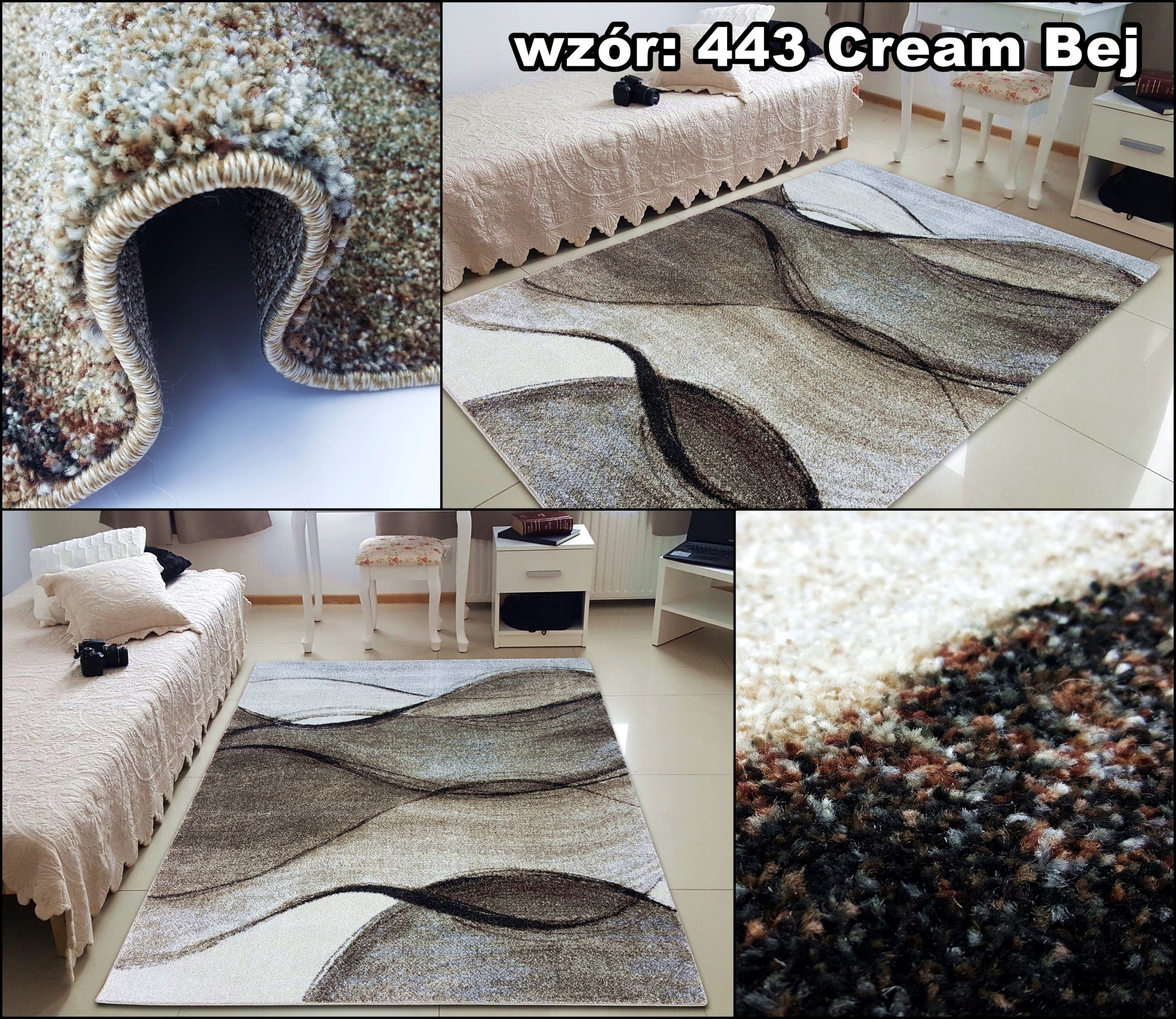 Carpet 180x260 Rio Friz Thick Real Woven Turkish Peaceful Beige Grey MIX Brand no brand