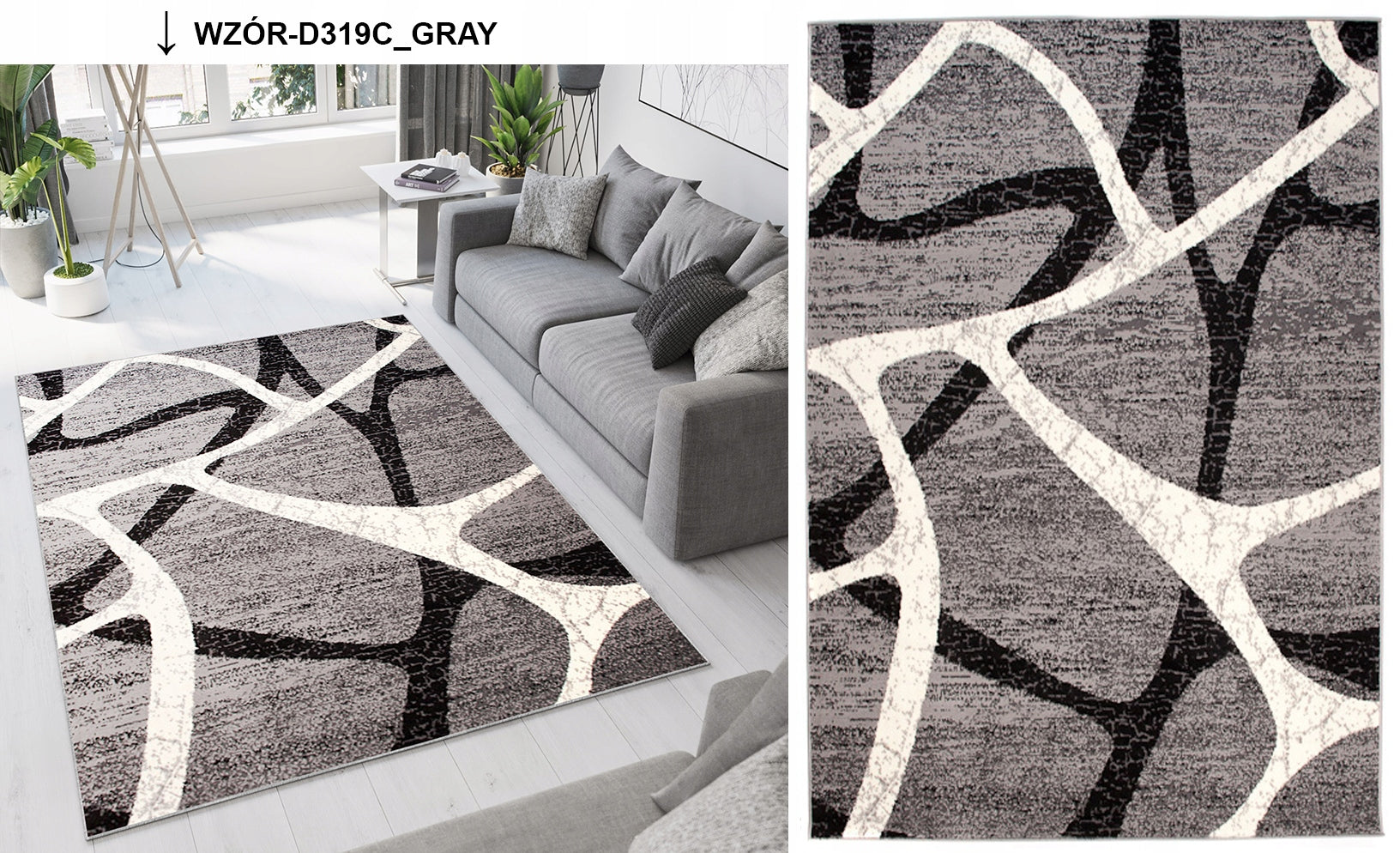 Carpet 200x300 BCF FASHIONABLE MODERN GREY CARPETS Manufacturer code DYWAN BCF MODNE NOWOCZESNE DYW
