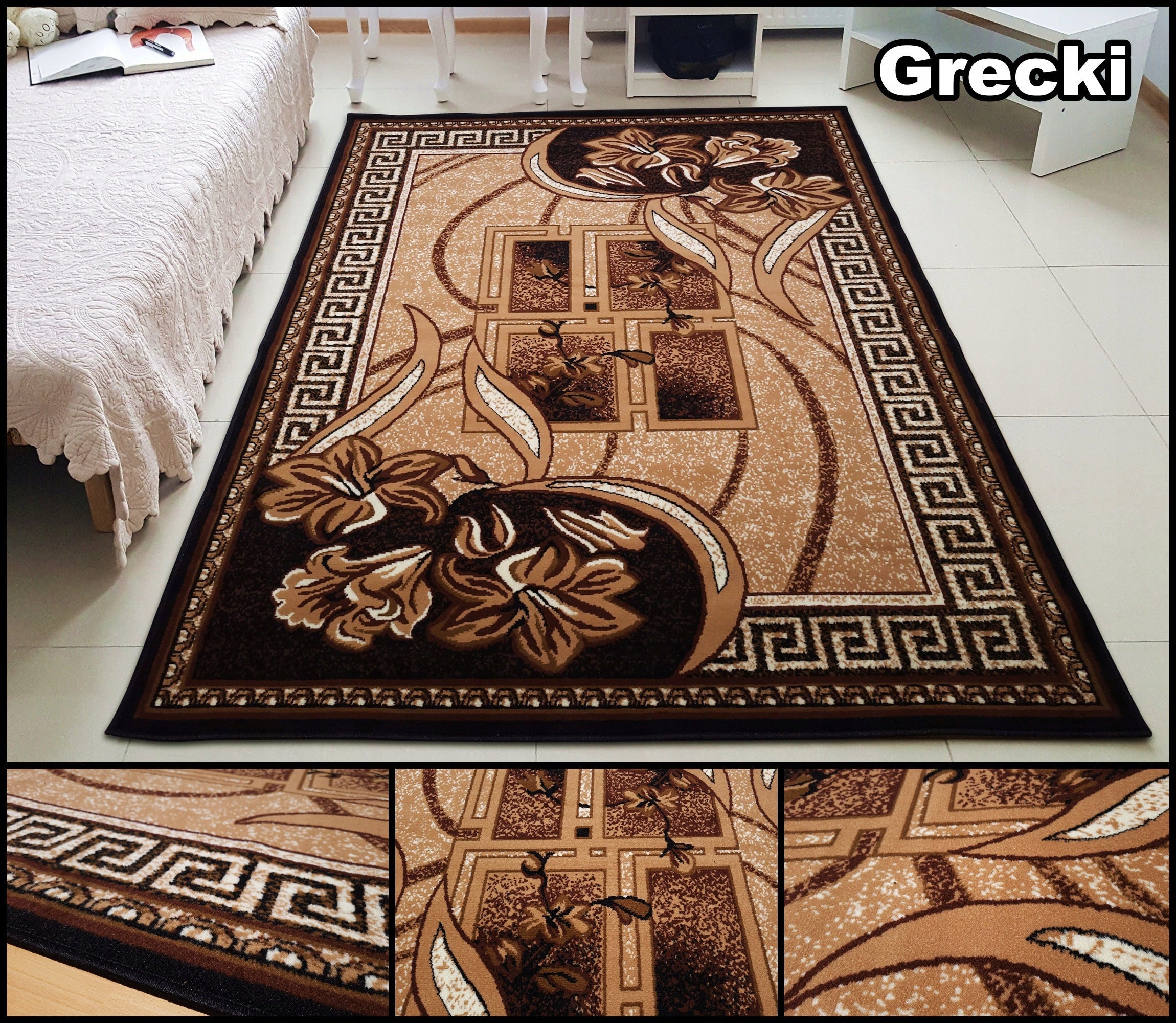 Carpet 200x300 Real Woven Shiraz Peaceful Bronze Bordo -patterns to choose from Manufacturer code Shiraz brąz beż