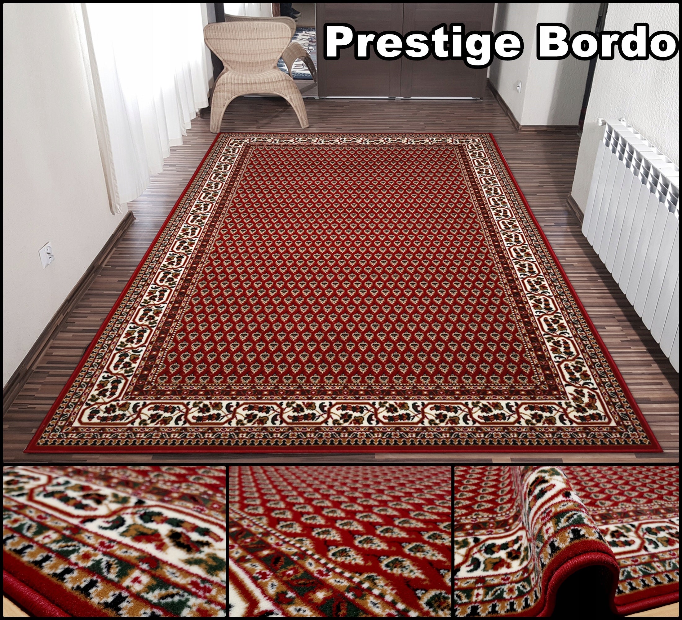 Carpet 200x300 Stylish Dense Woven Belgian Alfa Bcf Shiraz Brown Beige Patterns Thickness 10 mm