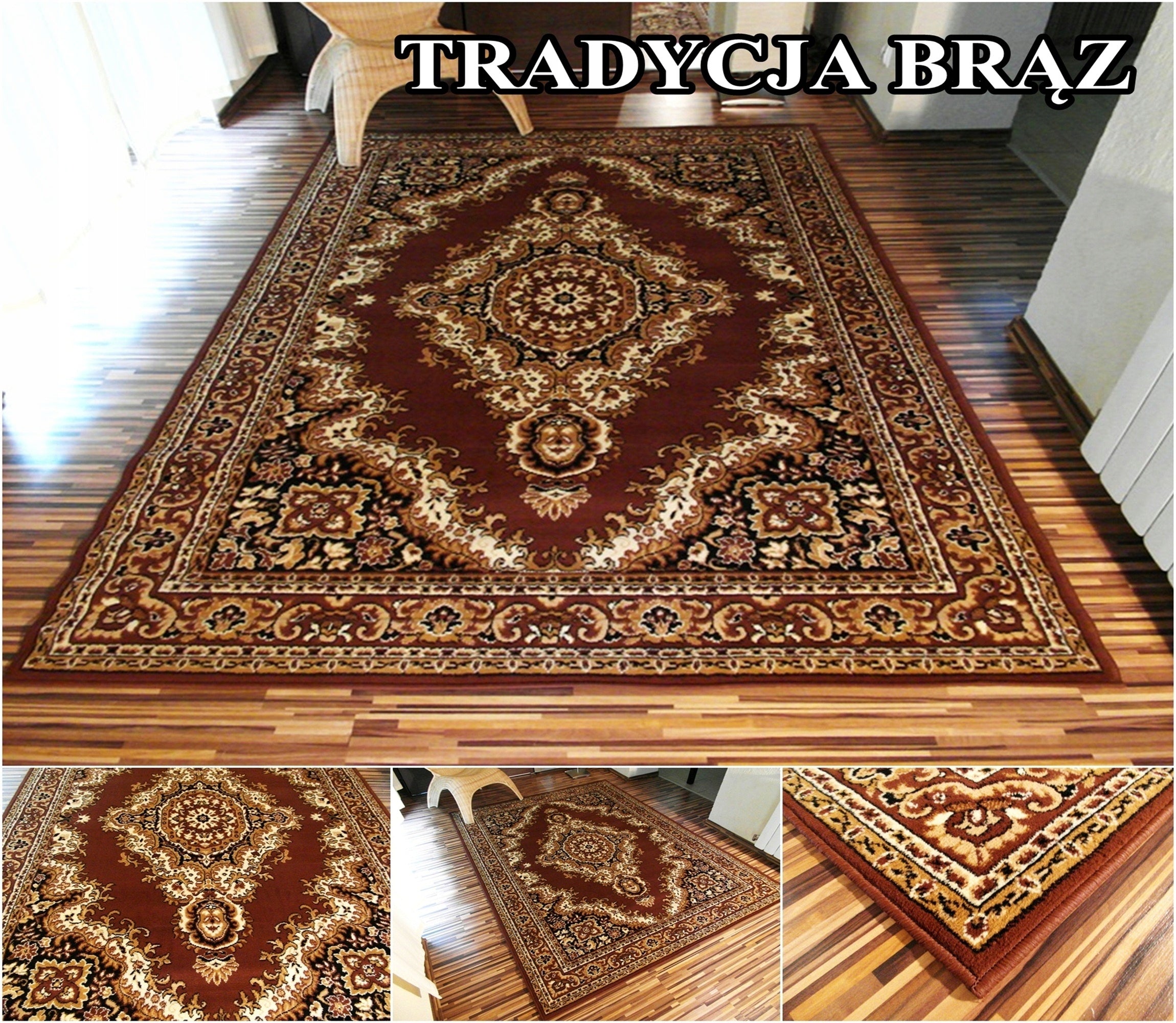 Carpet 200x400 Thickly Woven 2x4 Alpha Shiraz Bcf Belgium Brown Beige HQ MixPatterns Brand no brand