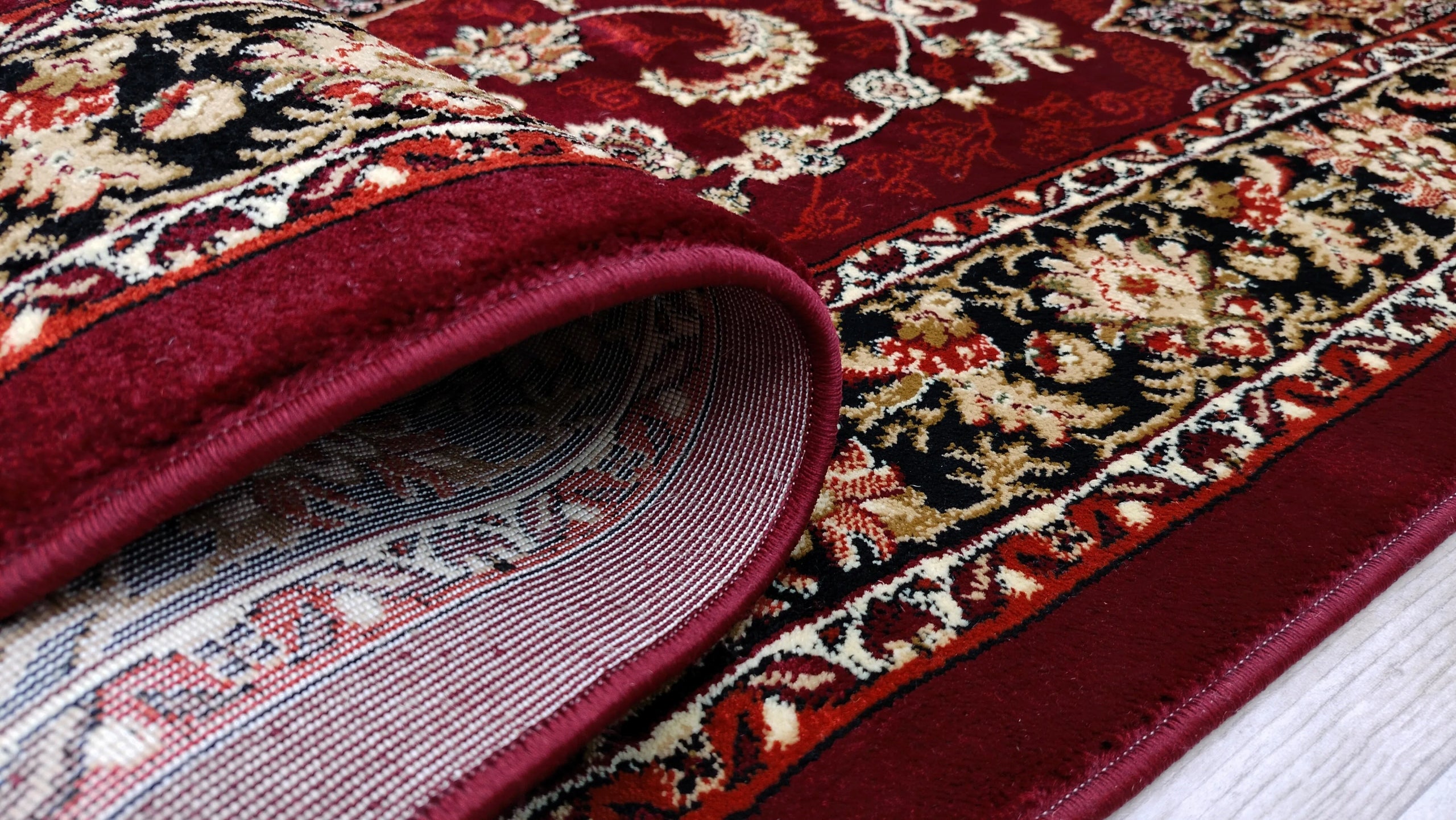 Carpet 250x350 CLASSIC BURGUNDY WOVEN FOR LIVING ROOM THICK TRADITIONAL BURGUNDY Color multicolor