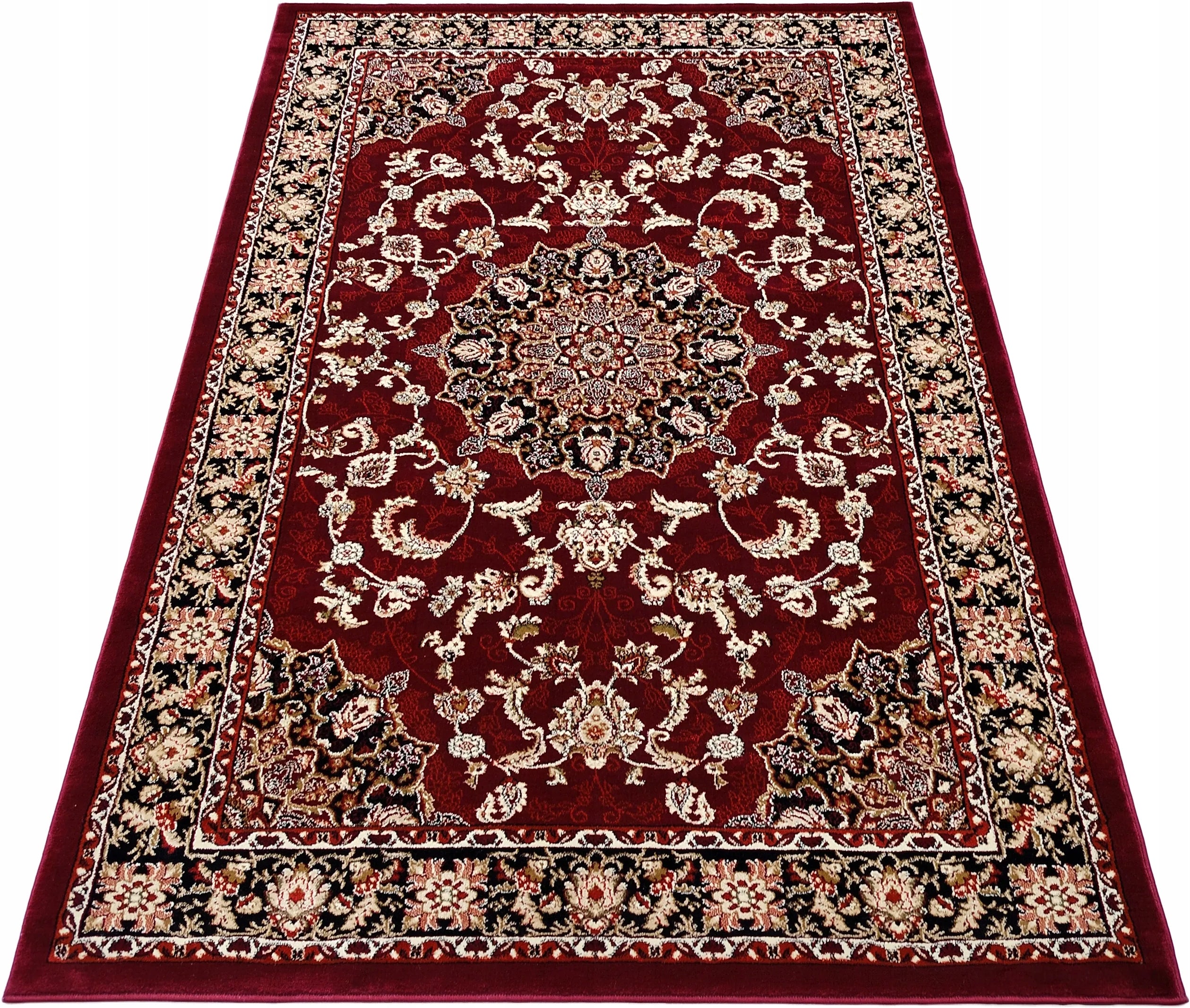 Carpet 250x350 CLASSIC BURGUNDY WOVEN FOR LIVING ROOM THICK TRADITIONAL BURGUNDY
