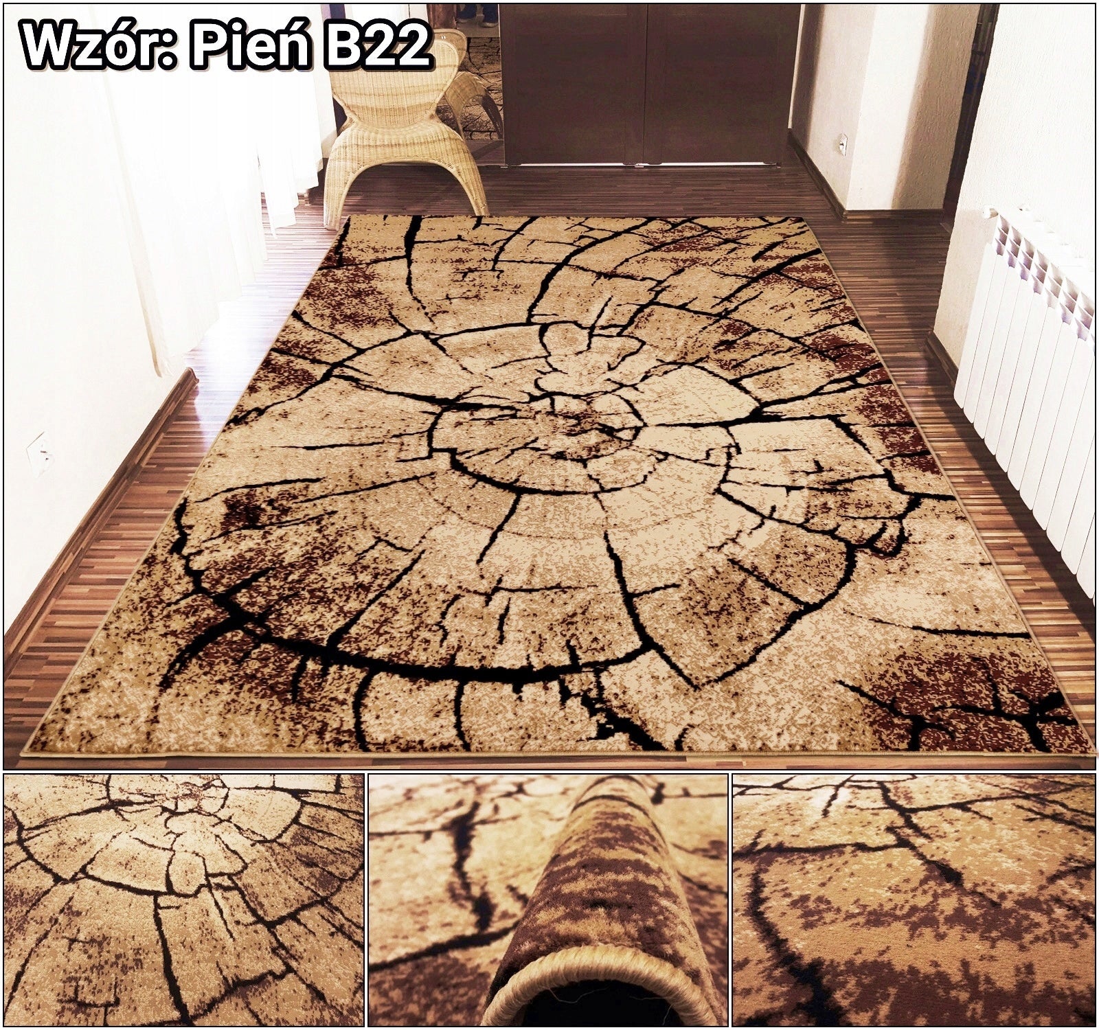 Carpet 250x350 Original Belgian Alfa for Room Living Rooms Brown Modern Brand Alfa