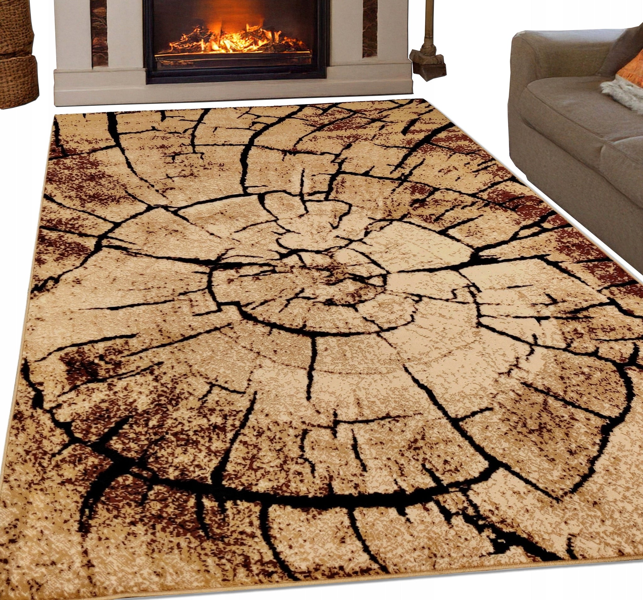Carpet 250x350 Original Belgian Alfa for Room Living Rooms Brown Modern