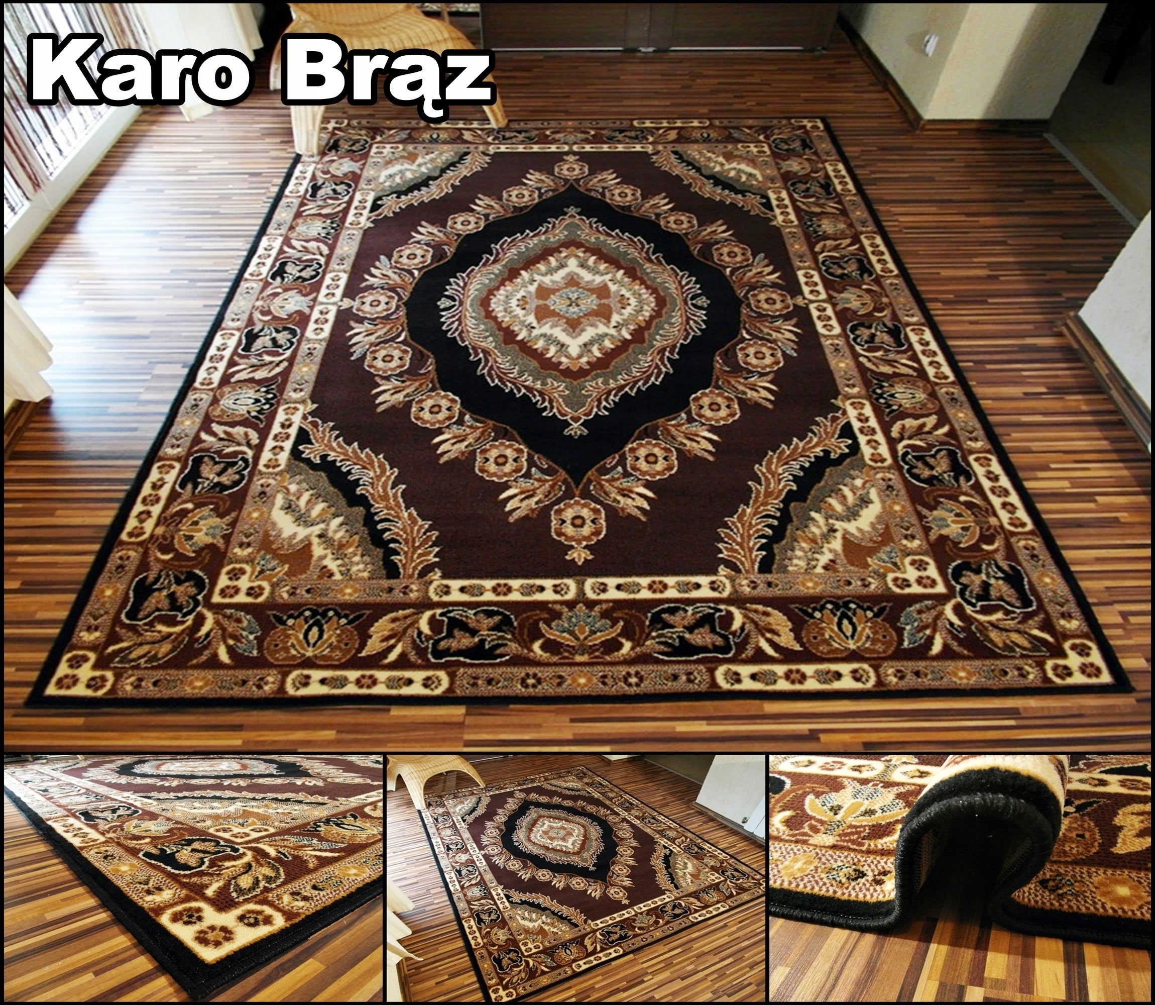 Carpet 300x400 Thickly Woven 3x4 Alfa Shiraz Bcf Belgium Brown Beige HQ MixPatterns Color multicolor
