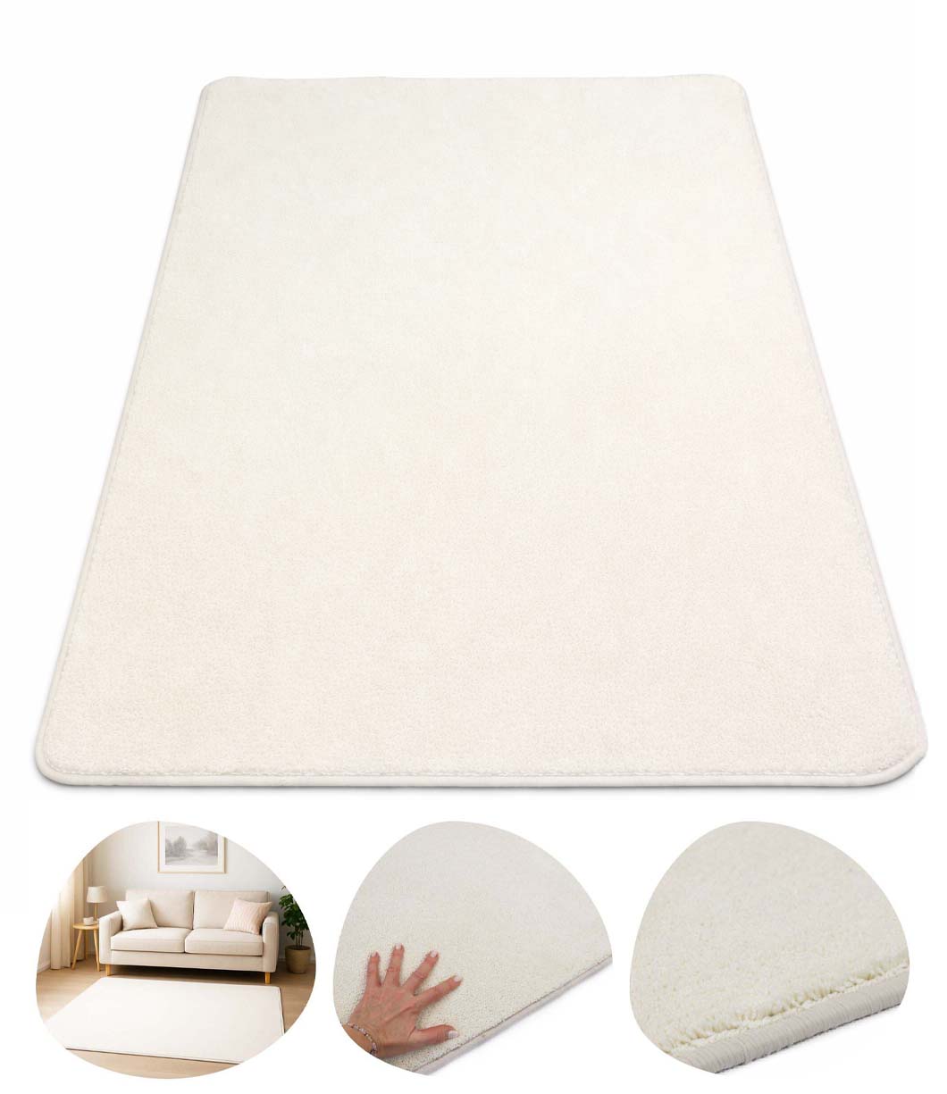 Carpet 80x120 Cream Fluffy Soft Cute for Bedroom Eternity