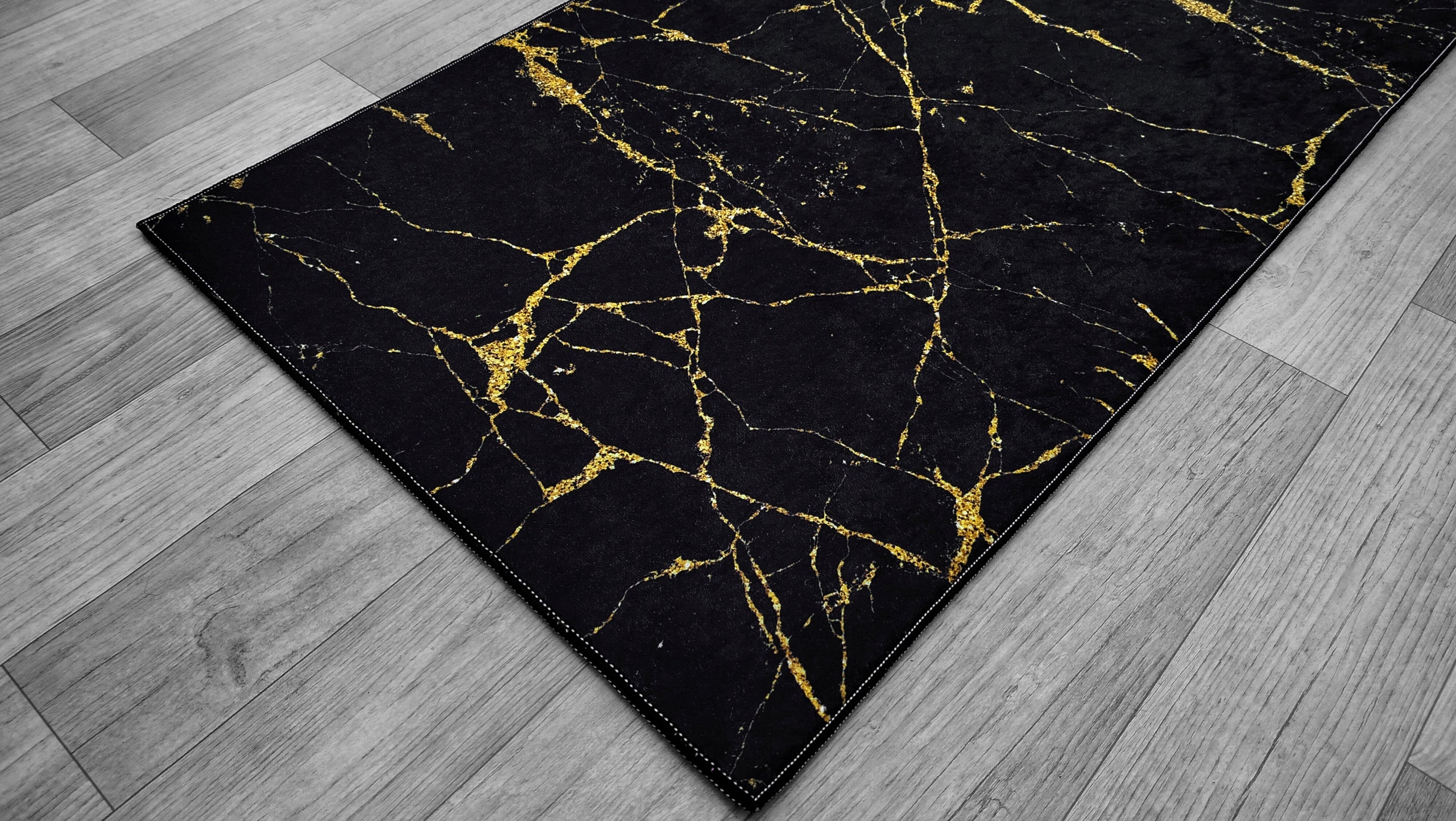 Carpet 80x150 MARBLE NON-SLIP BLACK LOFT MODERN FASHIONABLE FOR THE ROOM Brand no brand
