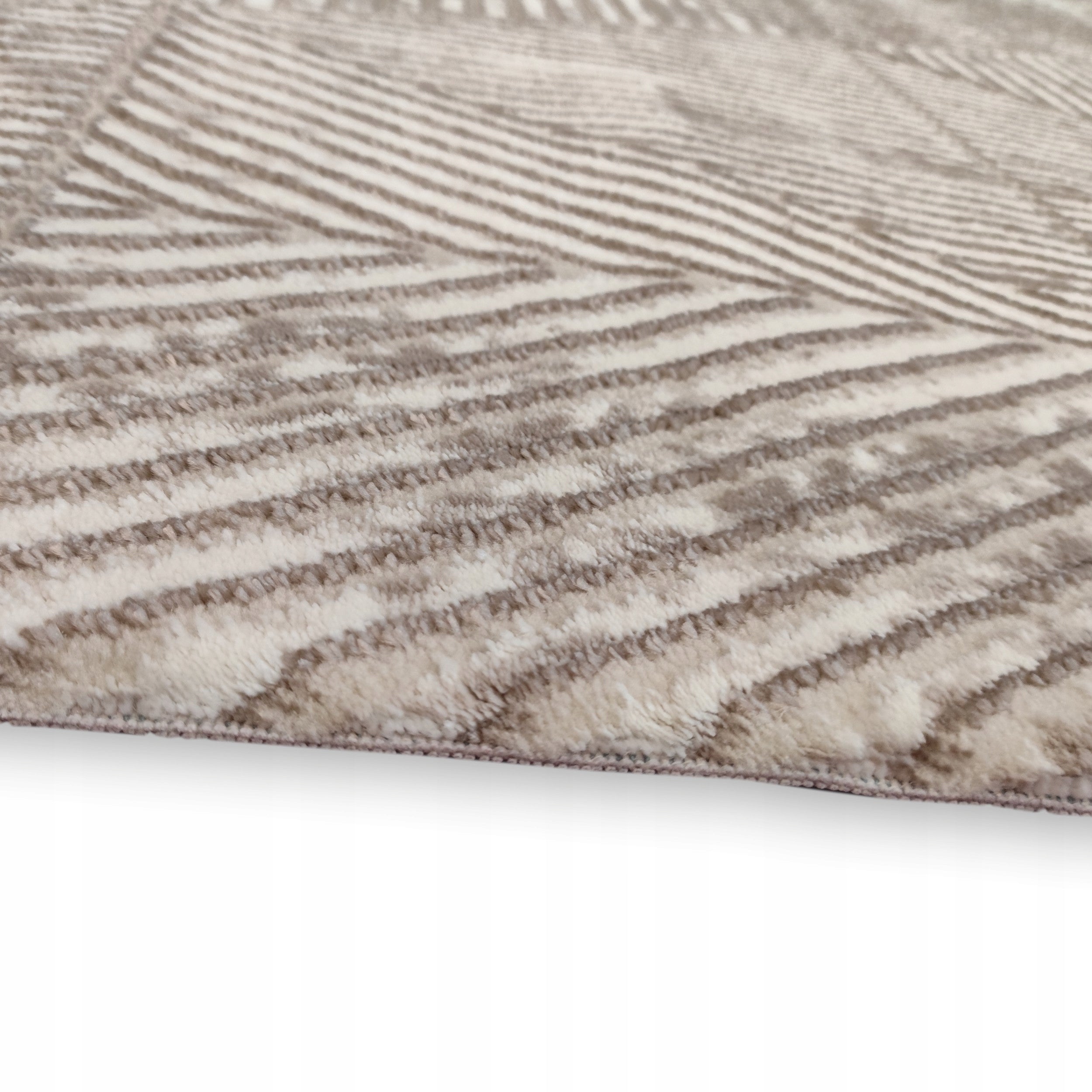 Carpet Beige ANETT120x170 Modern Geometric Soft for Living Room Bedroom Color beige