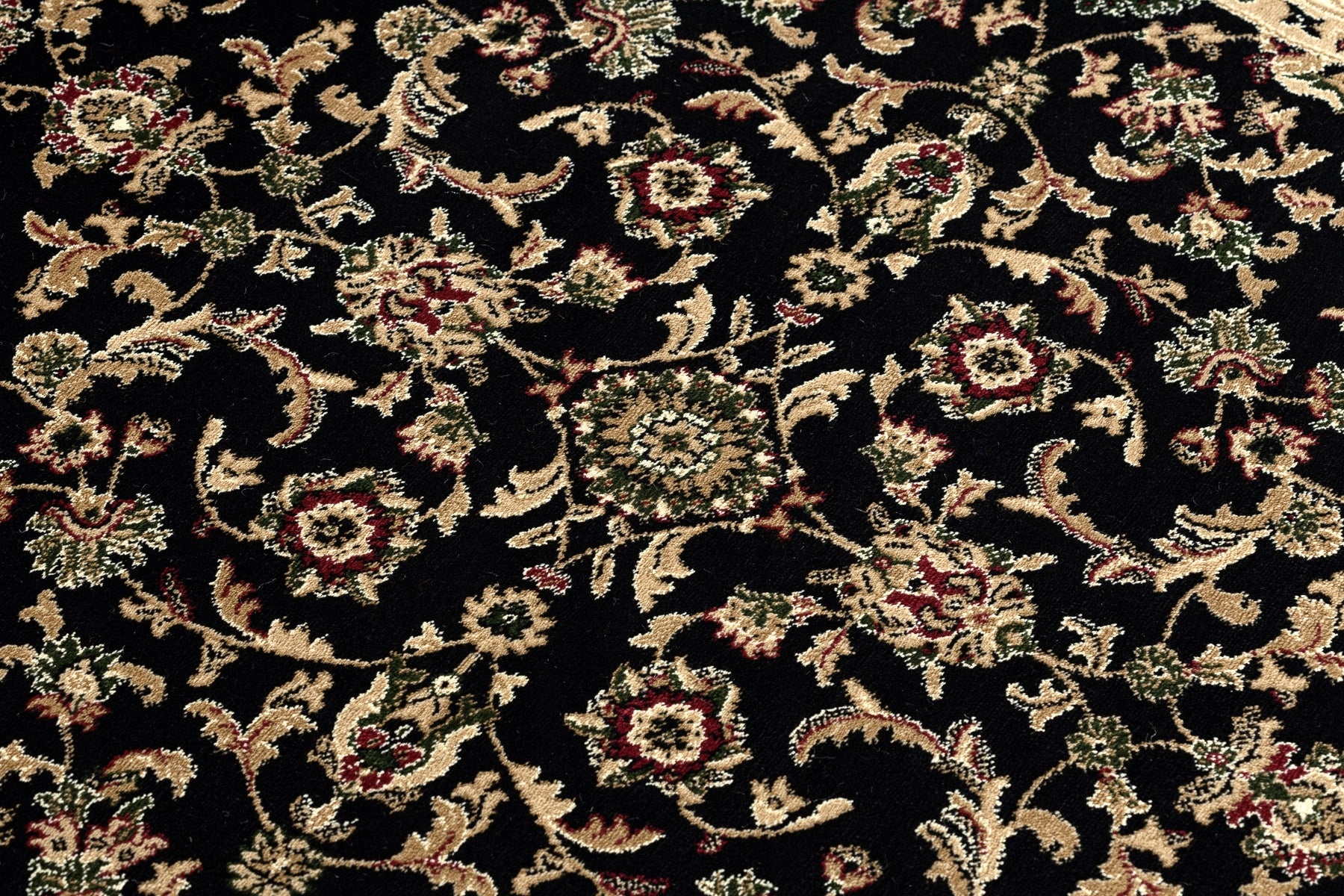 Carpet CLASSIC TRADITIONAL MEADOW FRAME FLOWERS ROYAL black 250x350 cm Shape rectangular