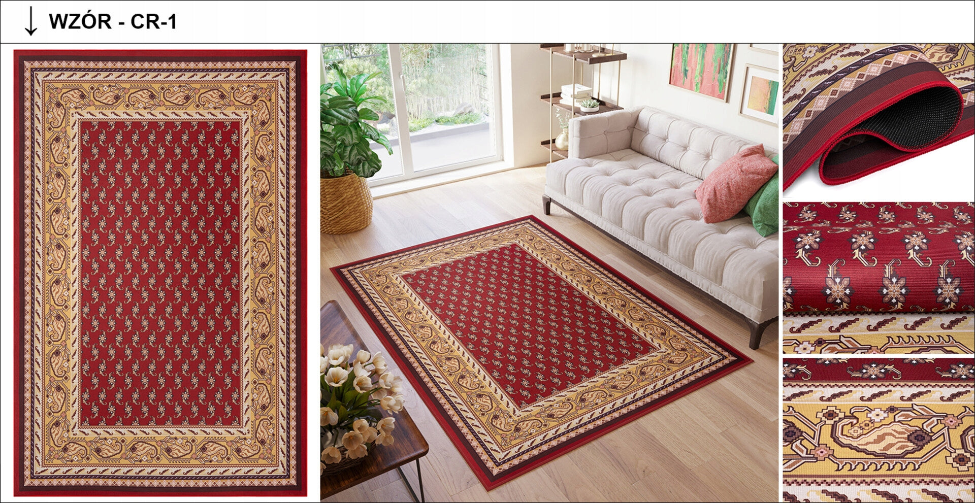 Carpet CRYSTAL 140x200 Modern Traditional Fashionable Anti-slip Printed Manufacturer code Dywan CRYSTAL Drukowany Antypoślizgowy