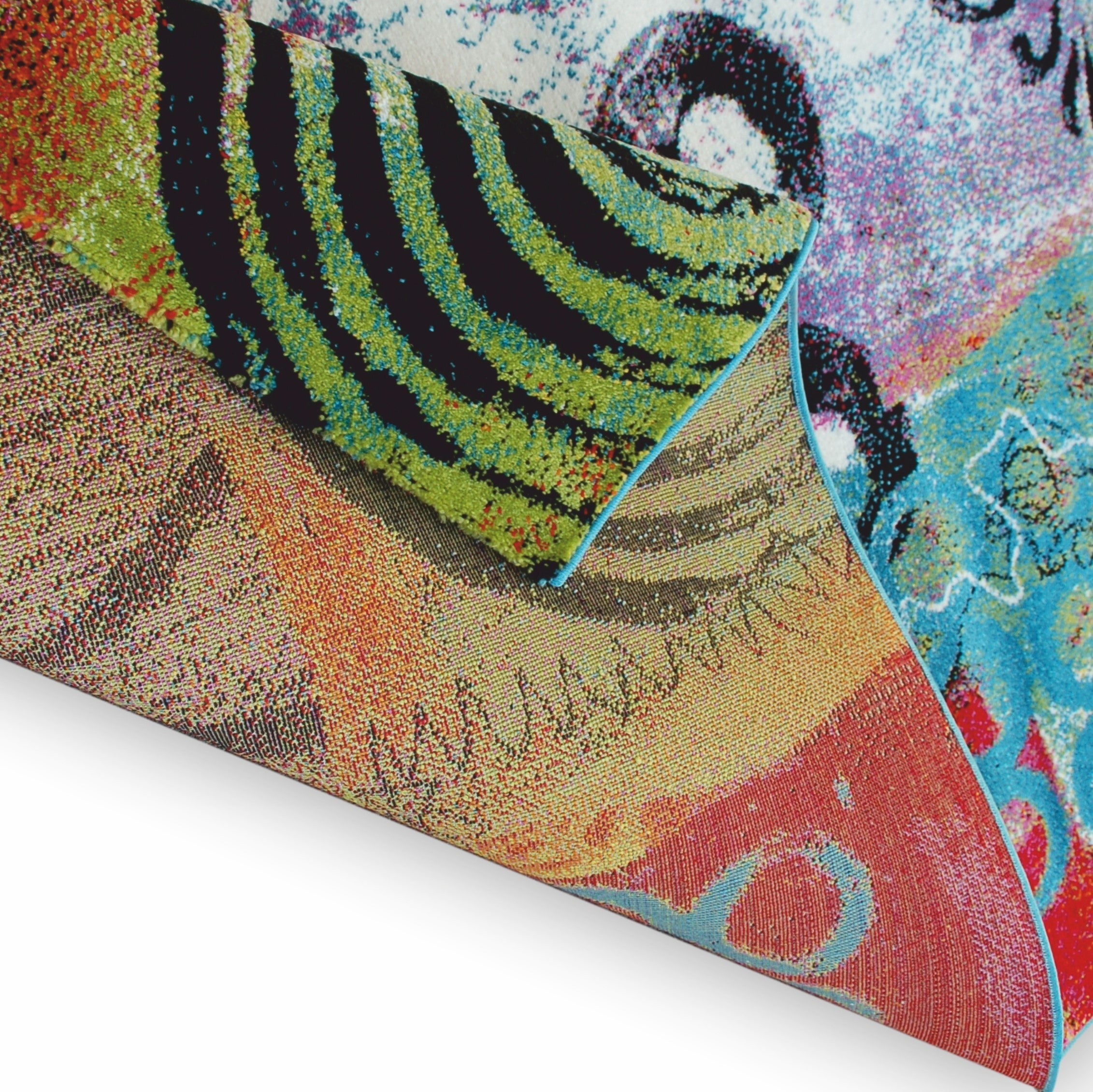 Carpet Colorful FOLKLORE 120x170 cm Abstract Modern Soft for Living Room Product width 120 cm