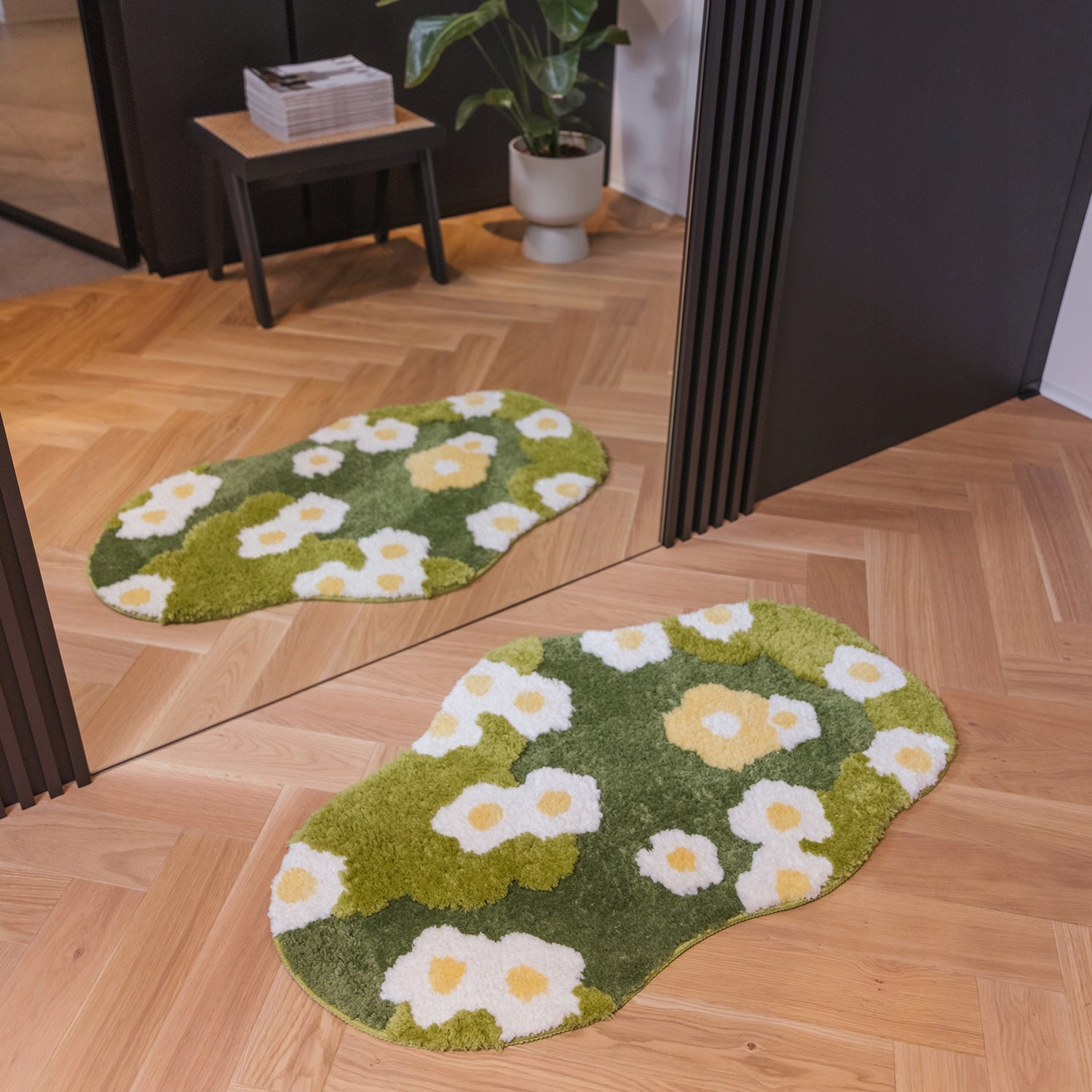 Carpet Decorative Fluffy Soft Thick Nice 60x100cm Green Meadow Like Moss Length 100 cm