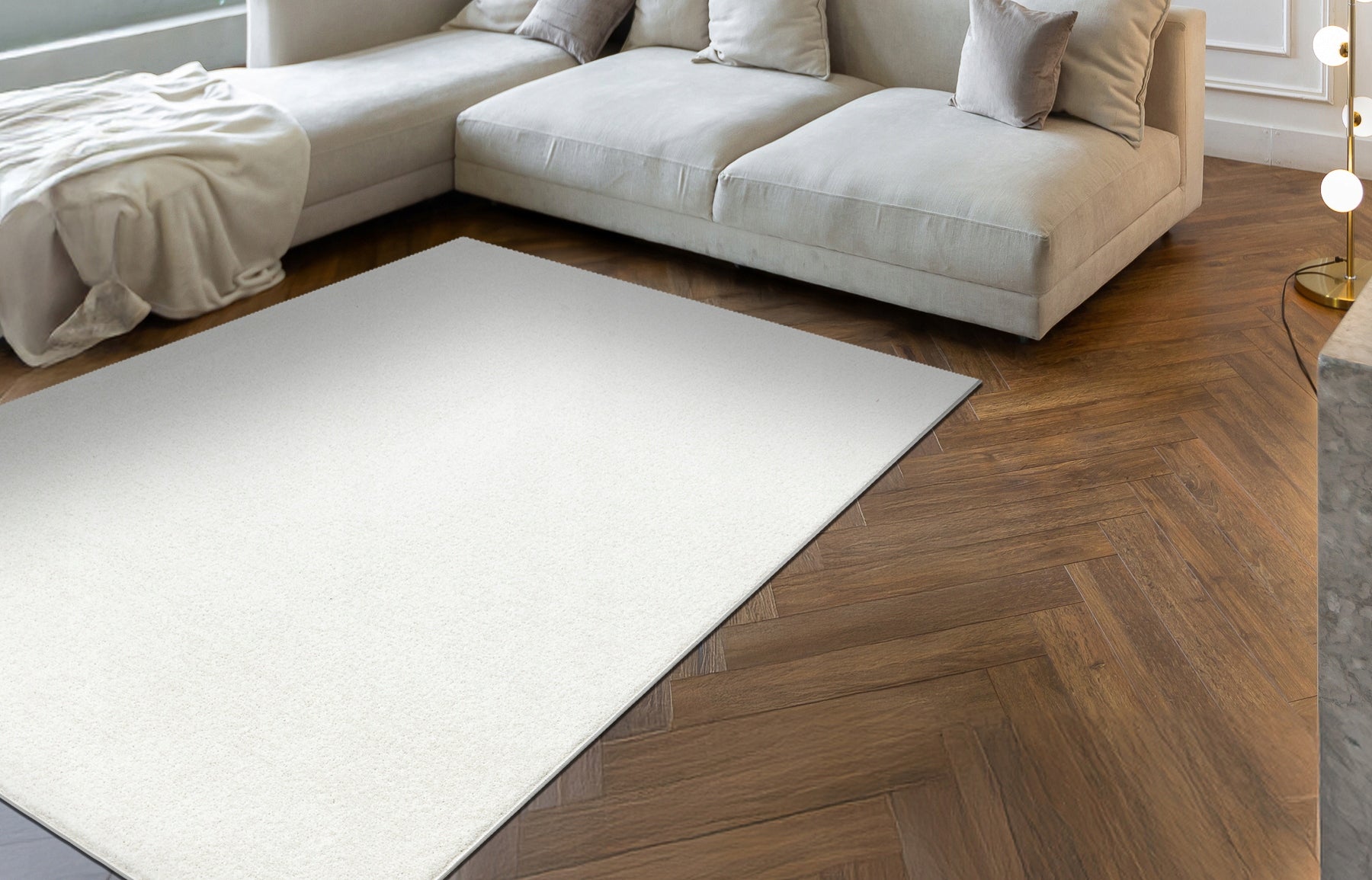 Carpet ETON PLUS single color cream smooth 200x300 cm Product width 200 cm