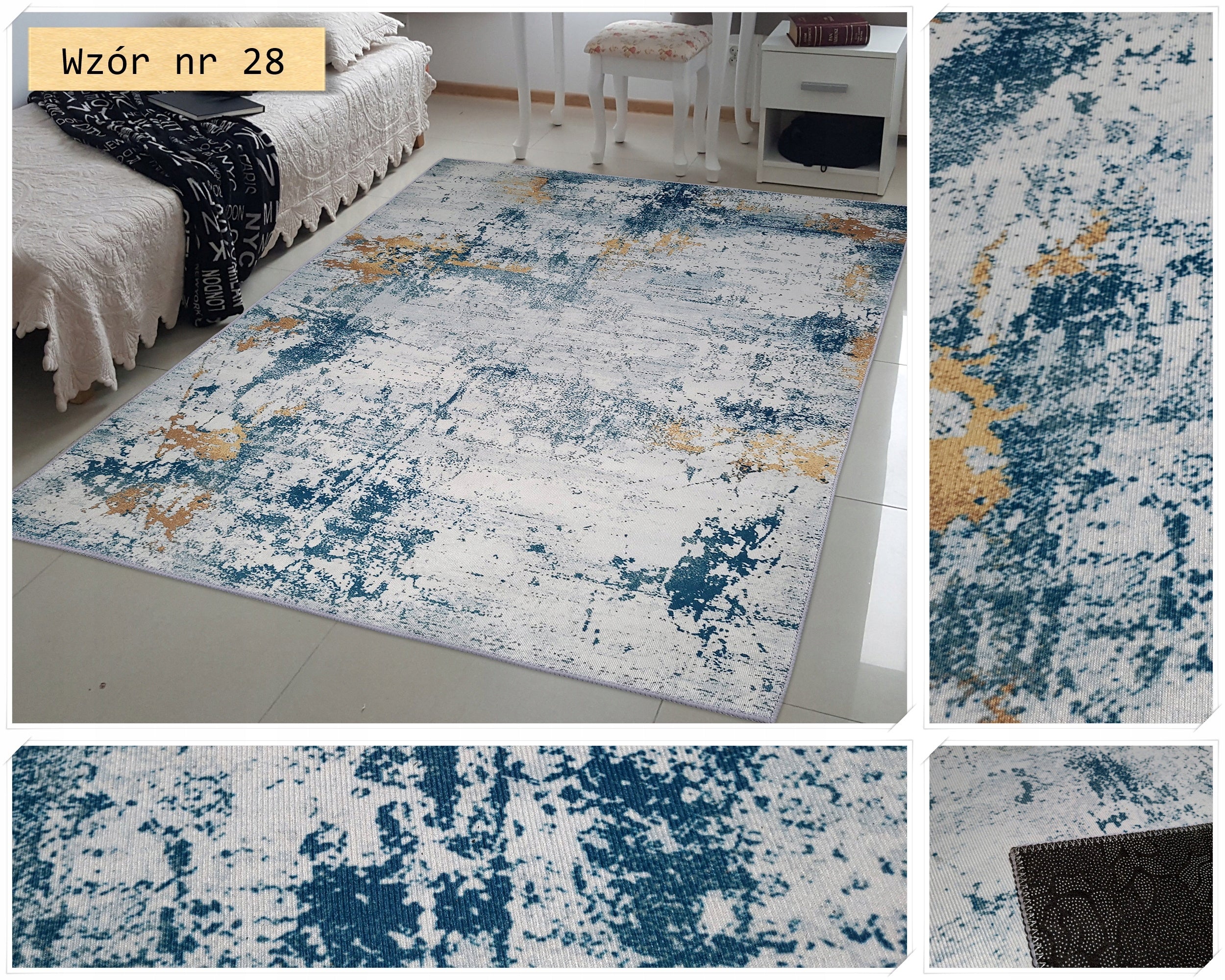 Carpet Fancy Anti-slip 140x200 Modern Various Designs and Colors ArtDeco Packaging status original