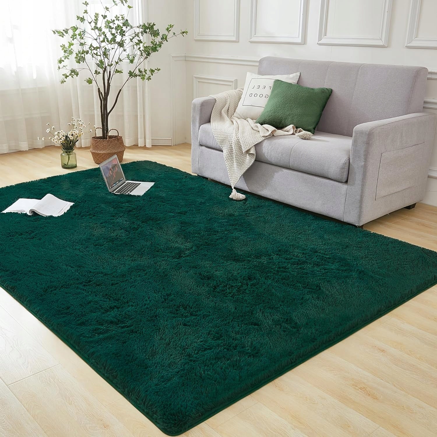 Carpet Fur Shaggy Plush Fluffy For Living Room Soft 120x160 Rectangle Brand Magnolia