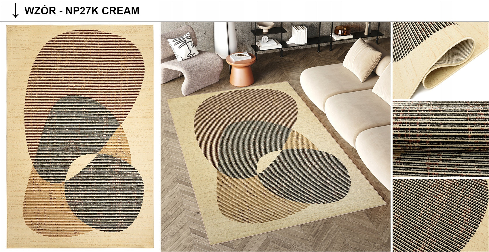 Carpet LUXURY 140x200 BCF Soft Modern Elegant Fashionable Various Designs Brand Dywany Chemex