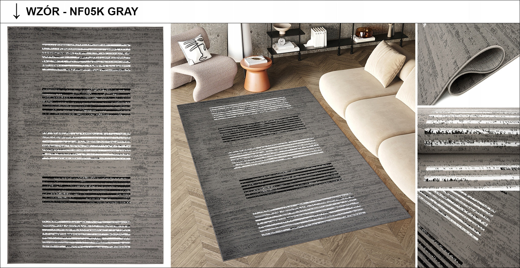 Carpet LUXURY 140x200 BCF Soft Modern Elegant Fashionable Various Designs Manufacturer code Dywan LUXURY BCF Miękki Nowoczesny Elegancki