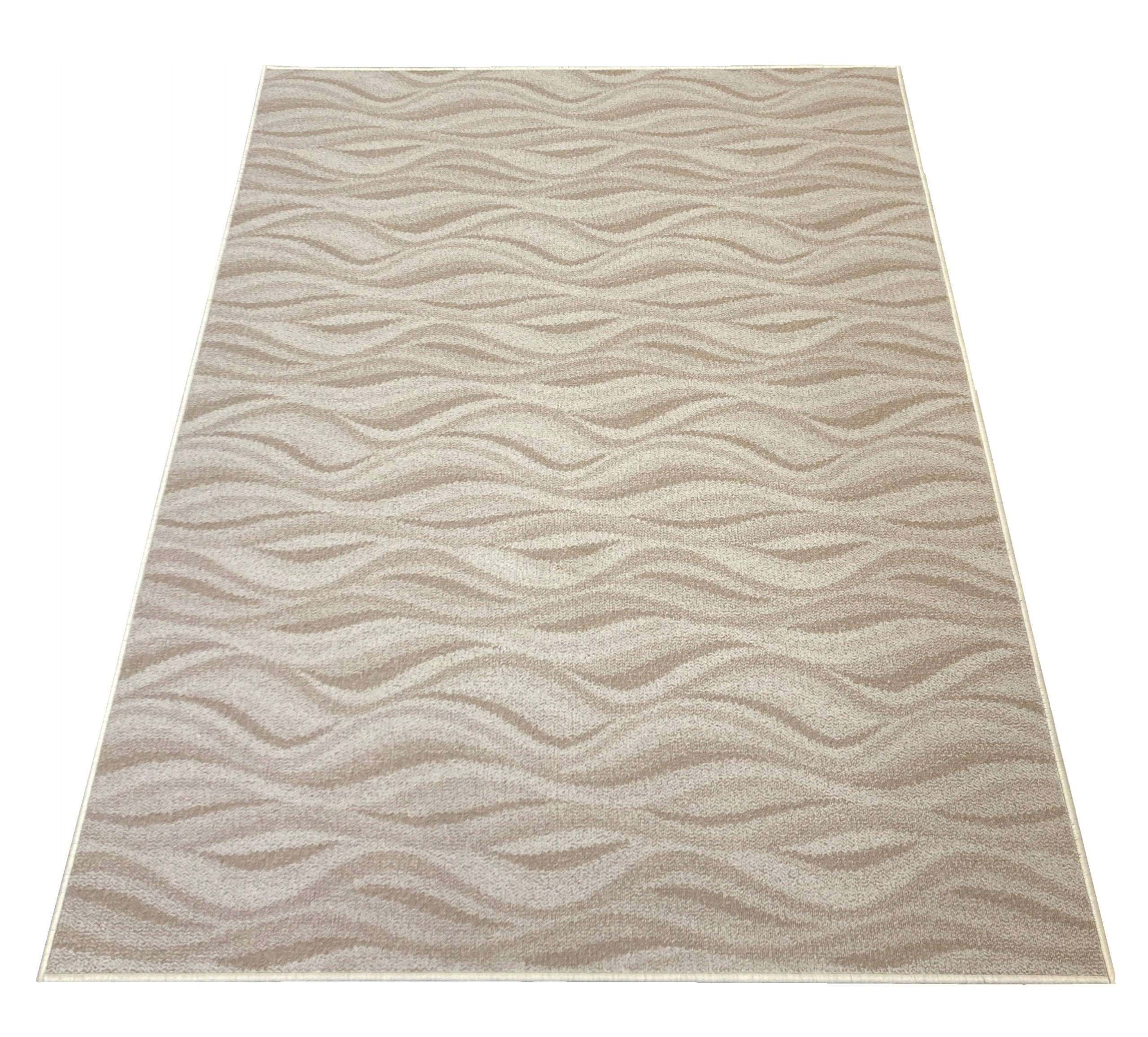 Carpet Loop 200x300 Wave Cream Beige Gray Graphite Living Room Kitchen Practical Manufacturer code Nowoczesny Dywan Fale 200cm x 300cm