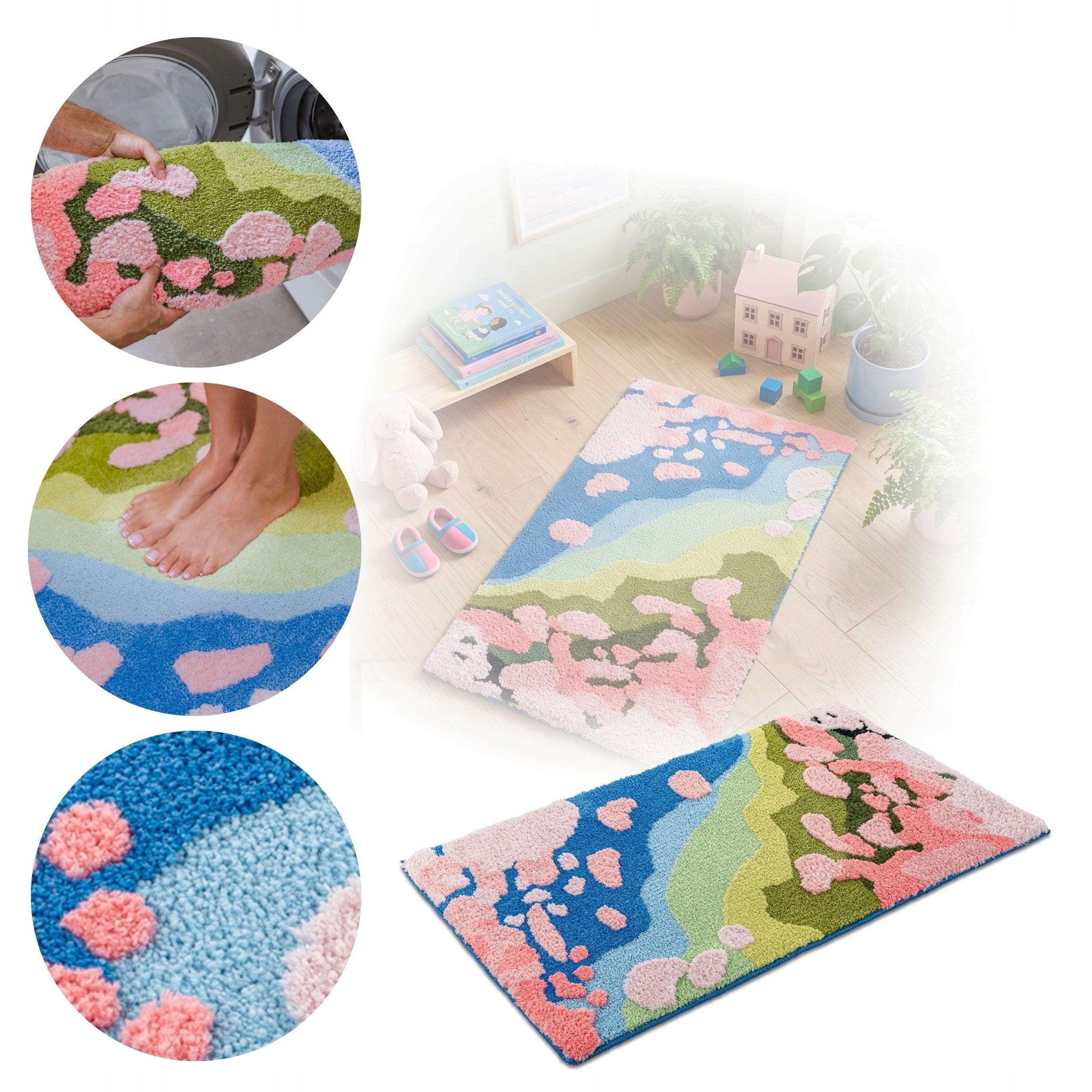 Carpet Modern 3D 60x100cm Soft Fluffy Anti-slip Landscape