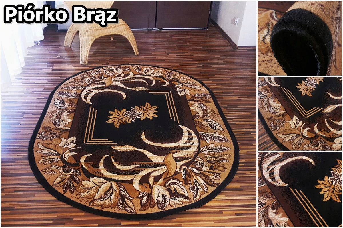 Carpet OVAL woven Alfa 200x300 cm modern Belgian for bedroom living room Kind with short hair