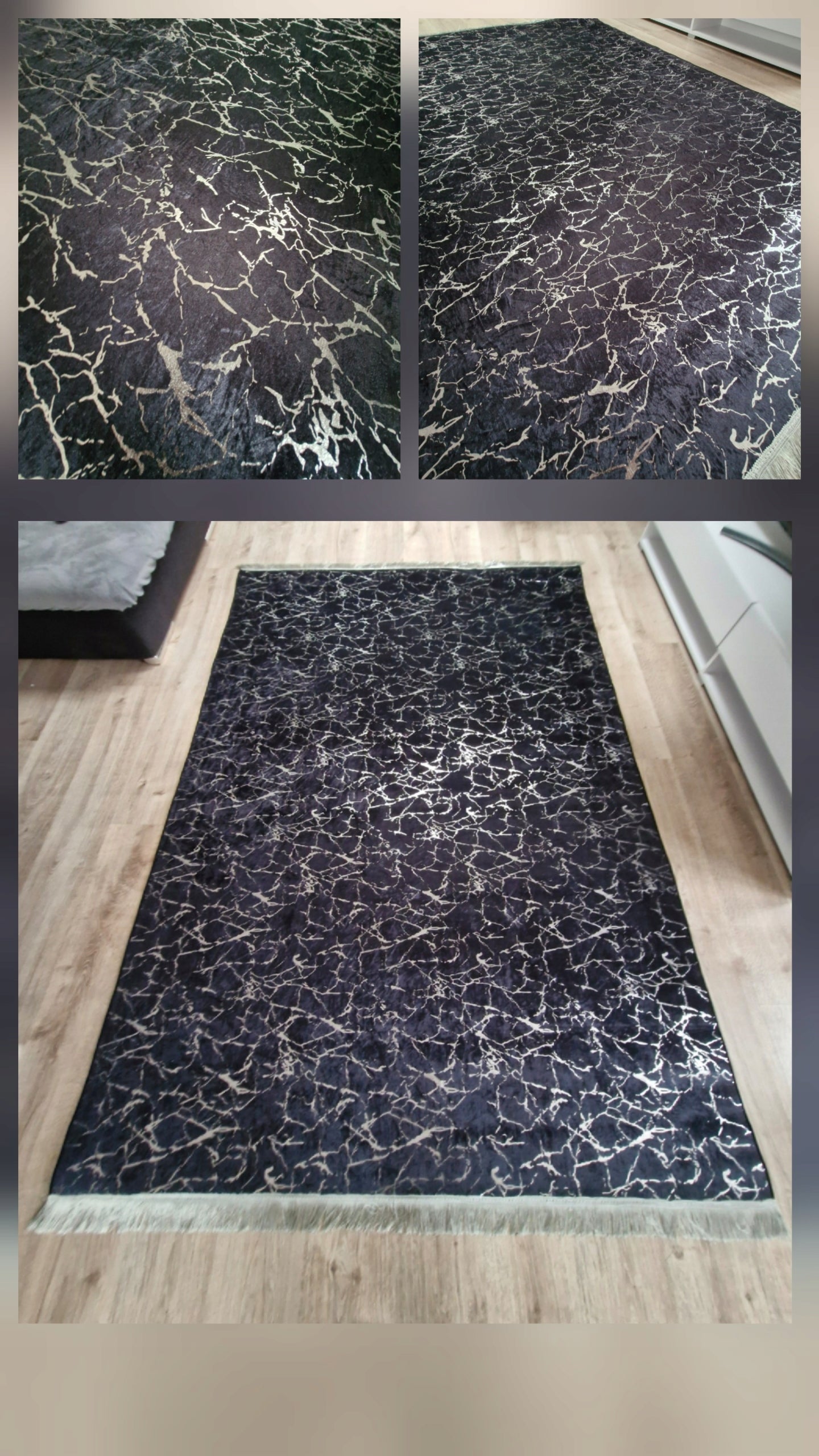 Carpet PARYS 120x160cm Anti-slip mix of patterns Packaging status original