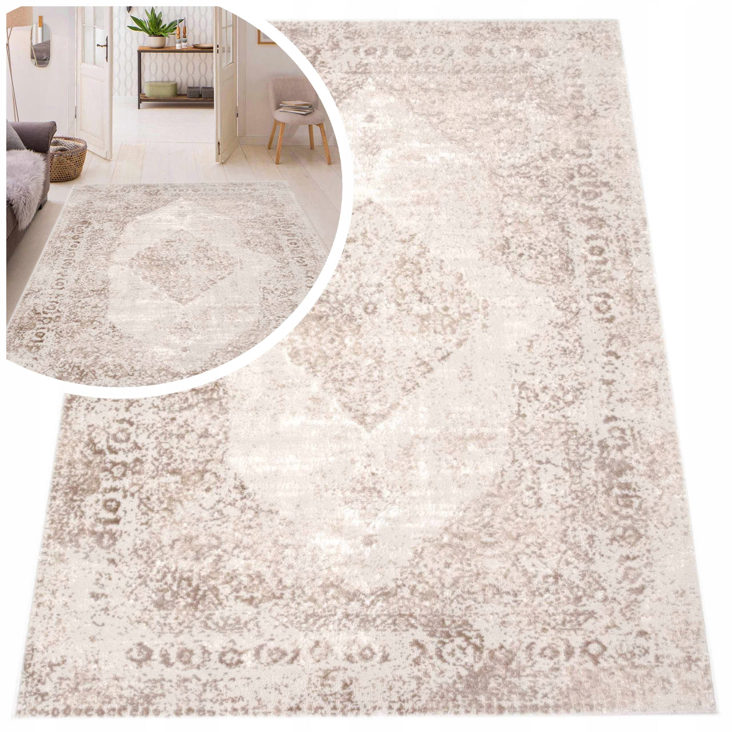 Carpet PORTLAND Modern Light Beige For Living Room Bedroom 140x200 cm
