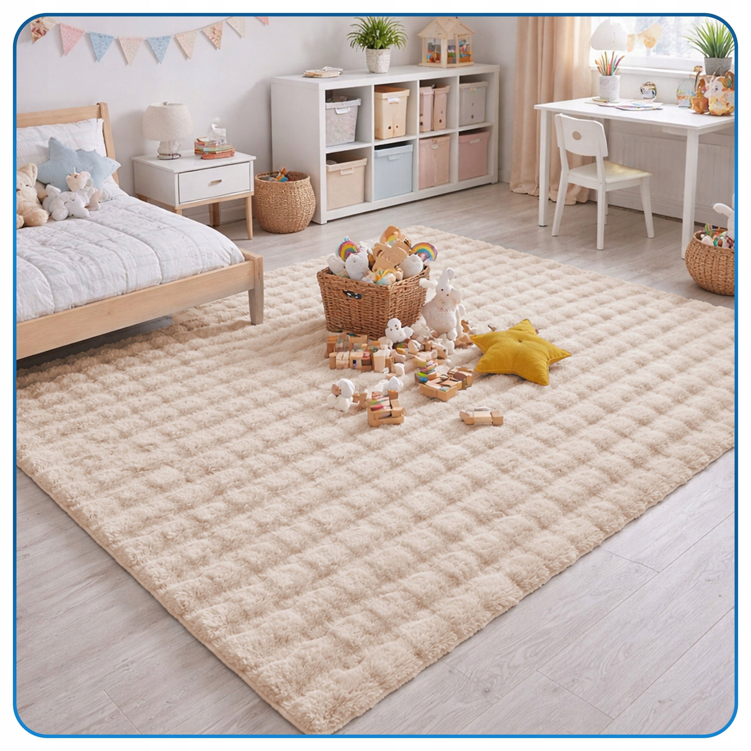Carpet Rabbit Bubble 120x170 cm plush for living room fur rabbit velvet Shape rectangular