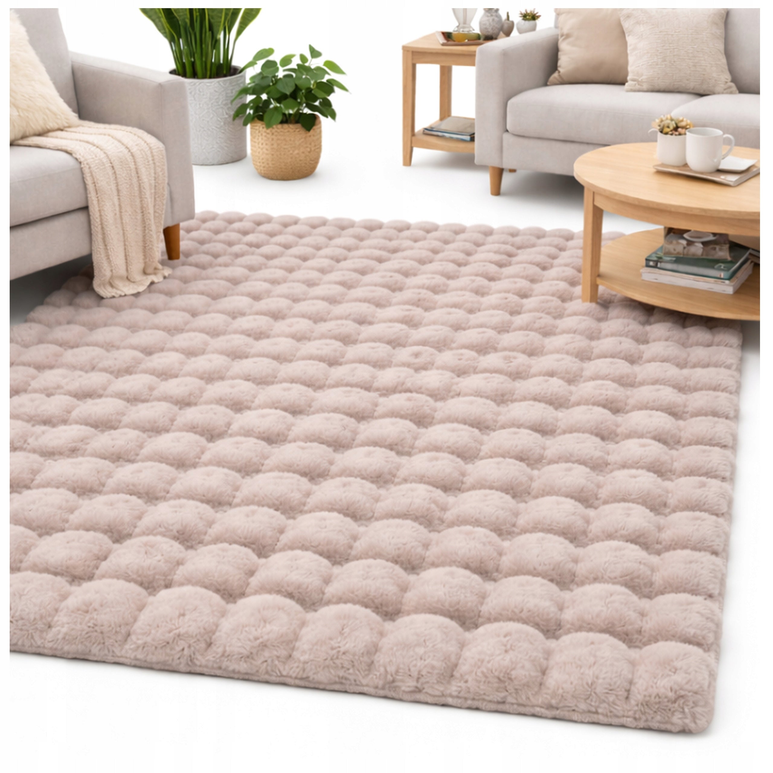 Carpet Rabbit Bubble 120x170 cm plush for living room fur rabbit velvet
