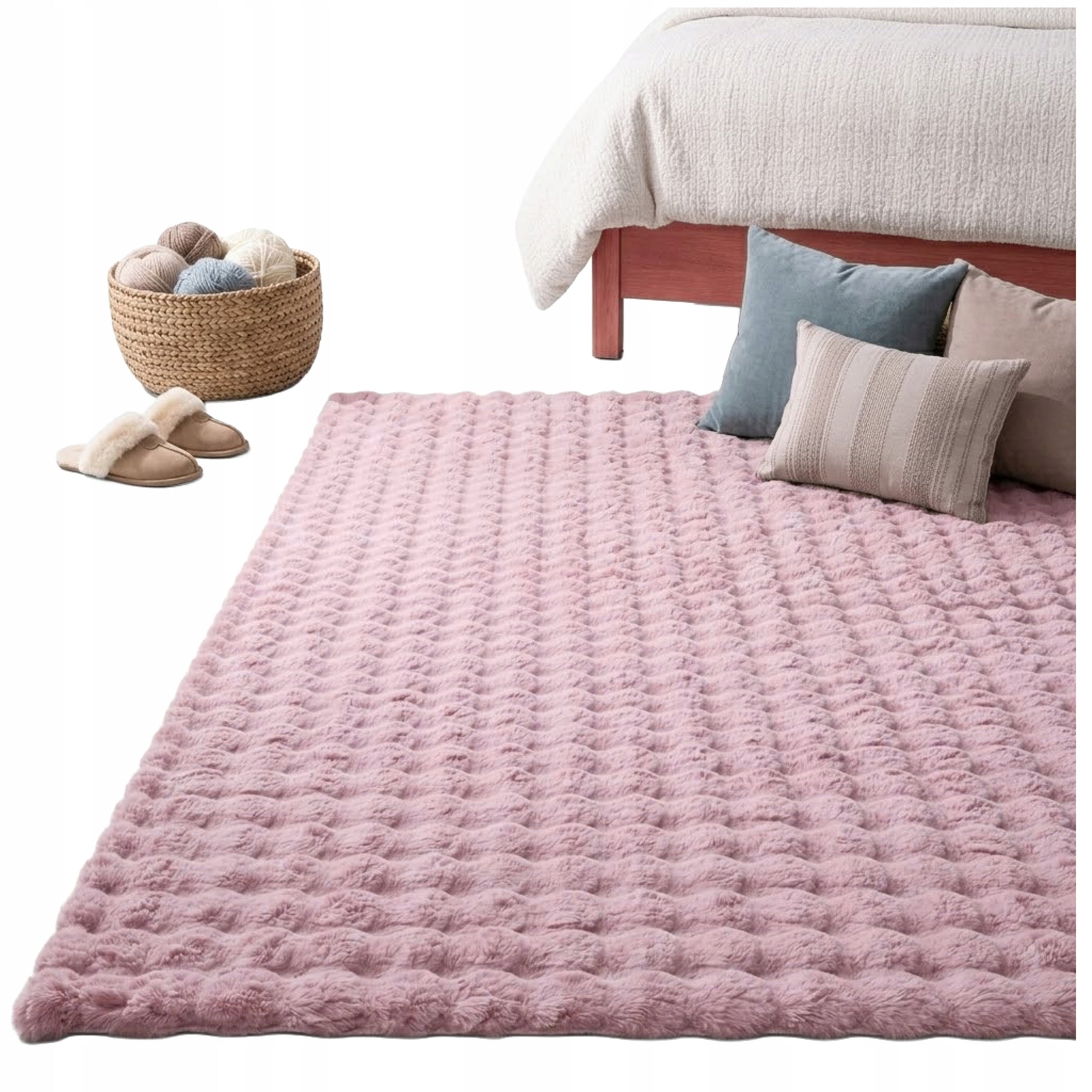 Carpet Rabbit Bubble 140x200 cm plush for living room fur rabbit velvet